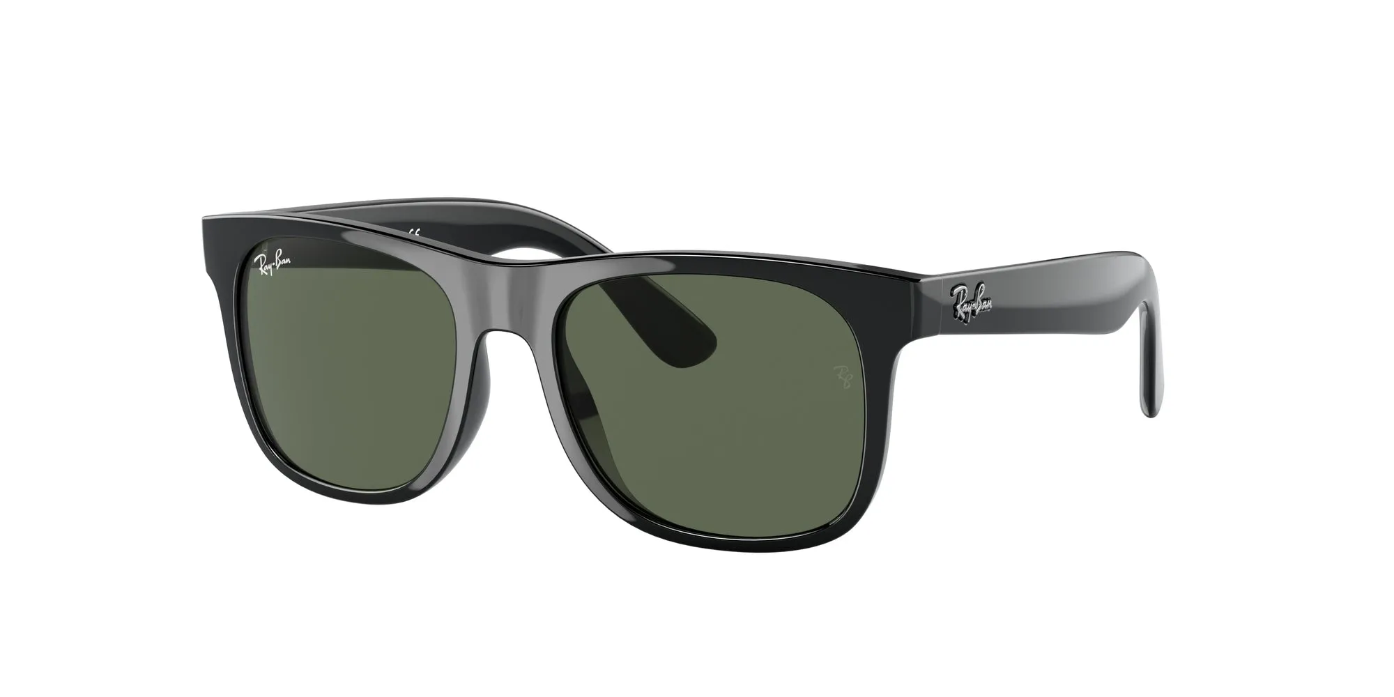 Ray - Ban RJ9069S JUNIOR JUSTIN 100/71 Occhiali da sole bambino Iniettato Nero Verde Squadrata Normale - immagine 1