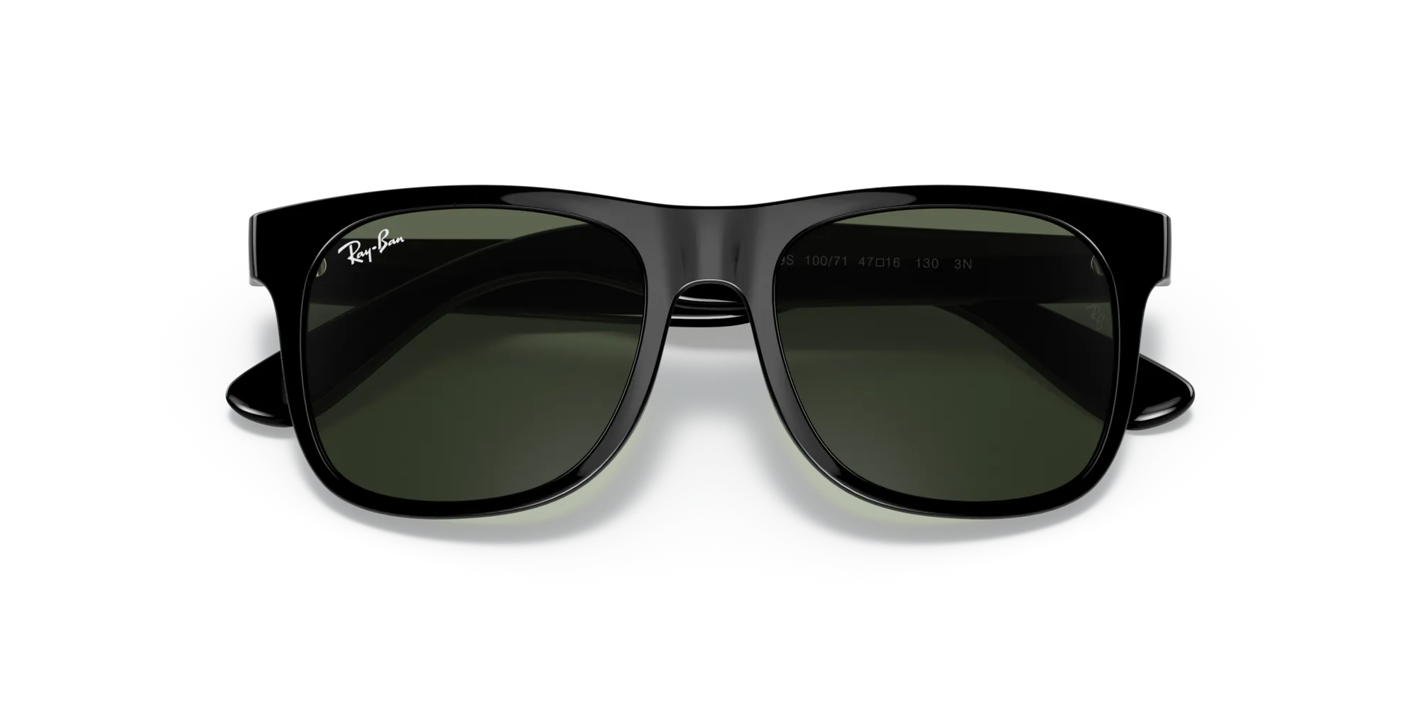 Ray - Ban RJ9069S JUNIOR JUSTIN 100/71 Occhiali da sole bambino Iniettato Nero Verde Squadrata Normale - immagine 2