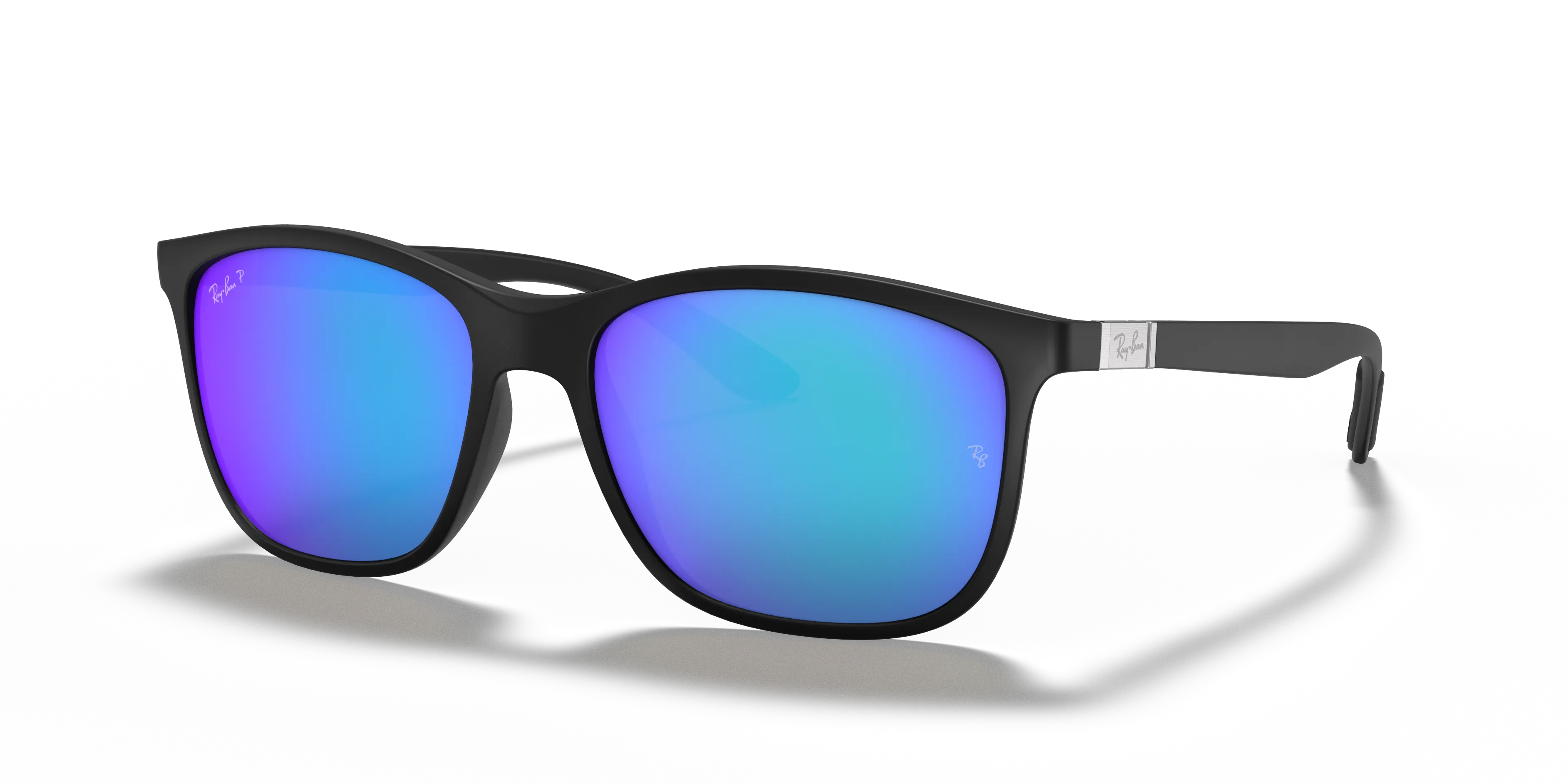 Ray - Ban RB4330CH CHROMANCE 601SA1 Occhiali da sole Iniettato Nero Blu Squadrata Polarizzata Specchiato - immagine 1