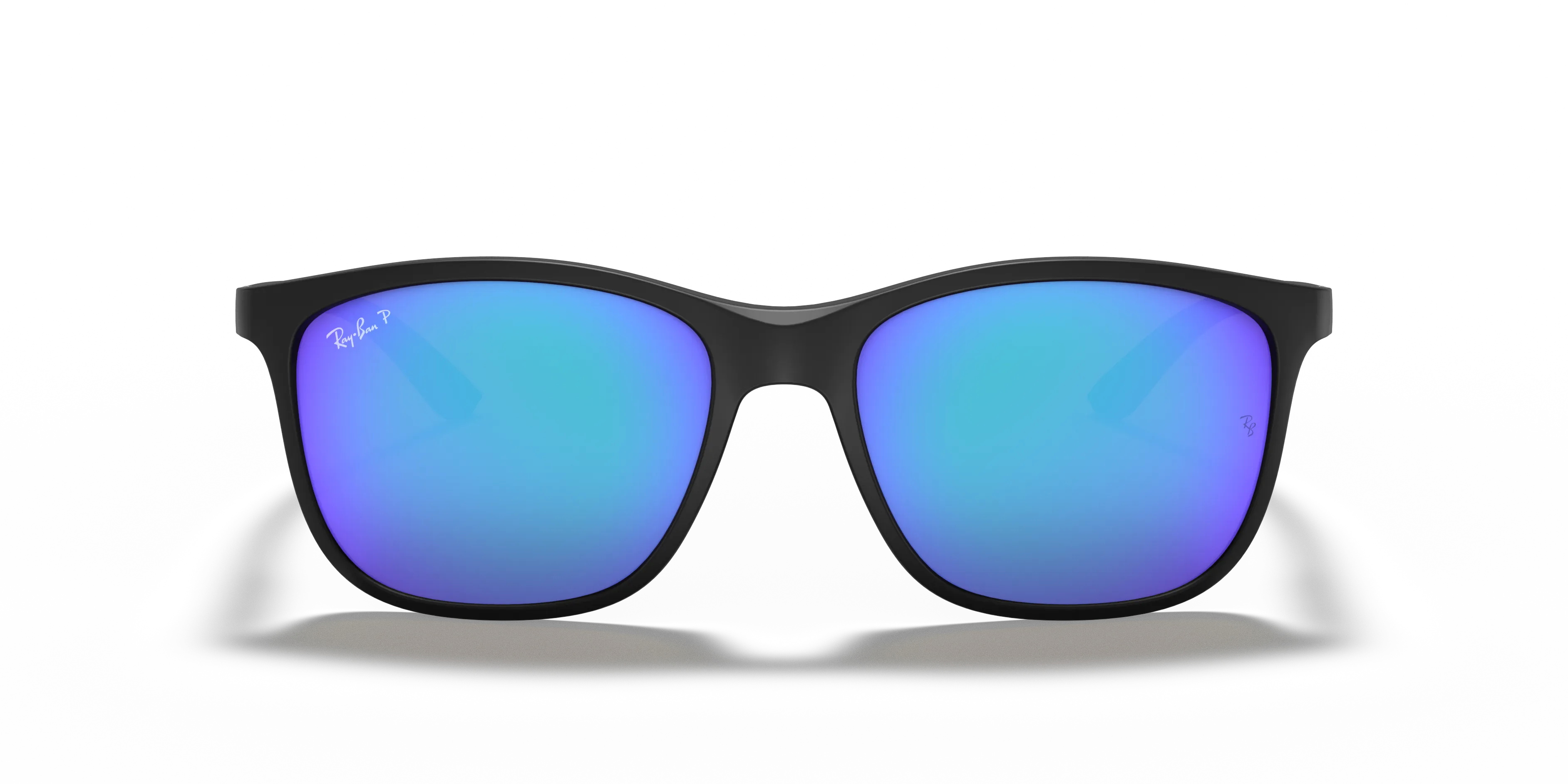 Ray - Ban RB4330CH CHROMANCE 601SA1 Occhiali da sole Iniettato Nero Blu Squadrata Polarizzata Specchiato - immagine 3