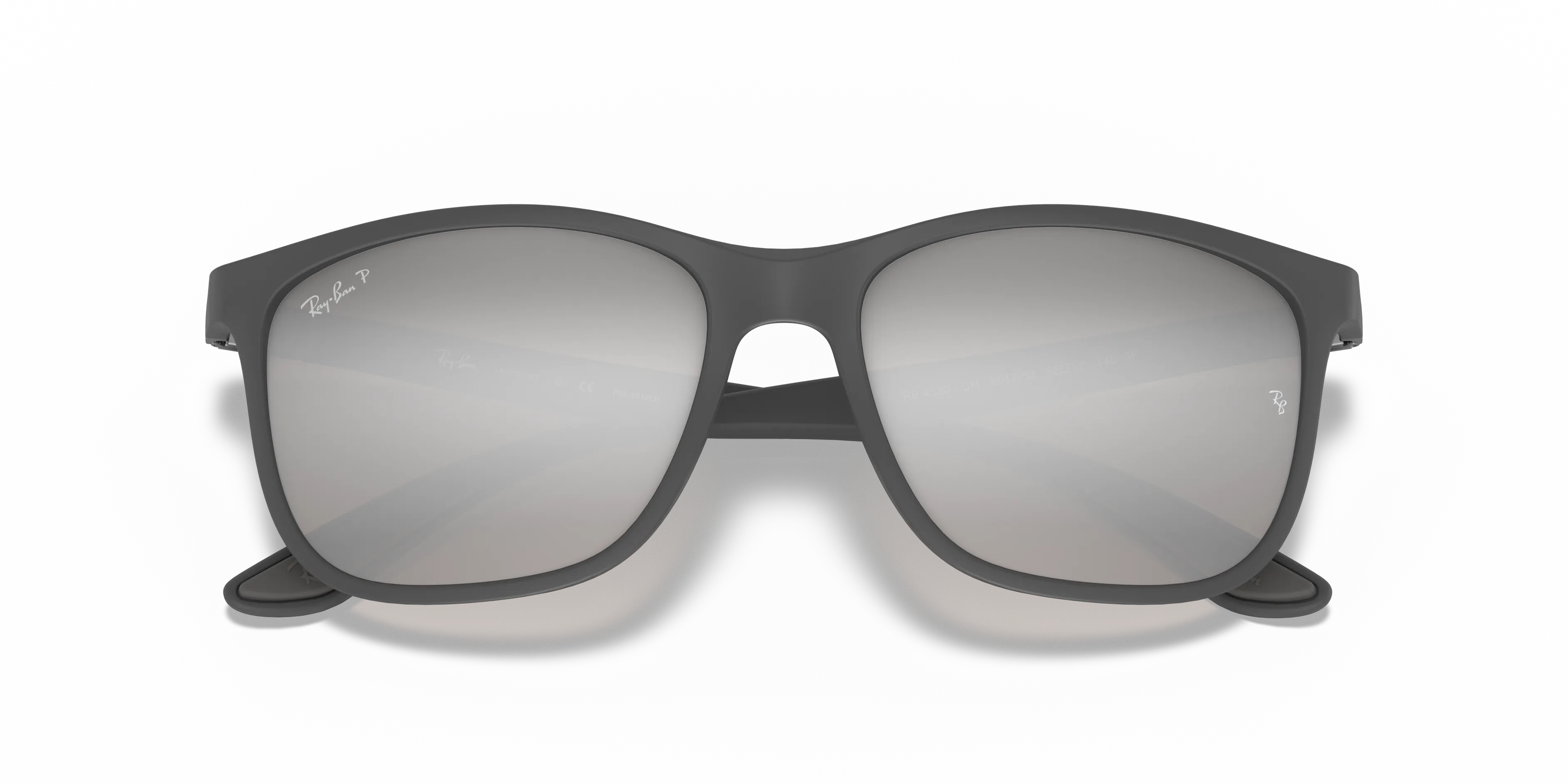 Ray - Ban RB4330CH CHROMANCE 60175J Occhiali da sole Iniettato Grigio Argento Squadrata Polarizzata Specchiato - immagine 2