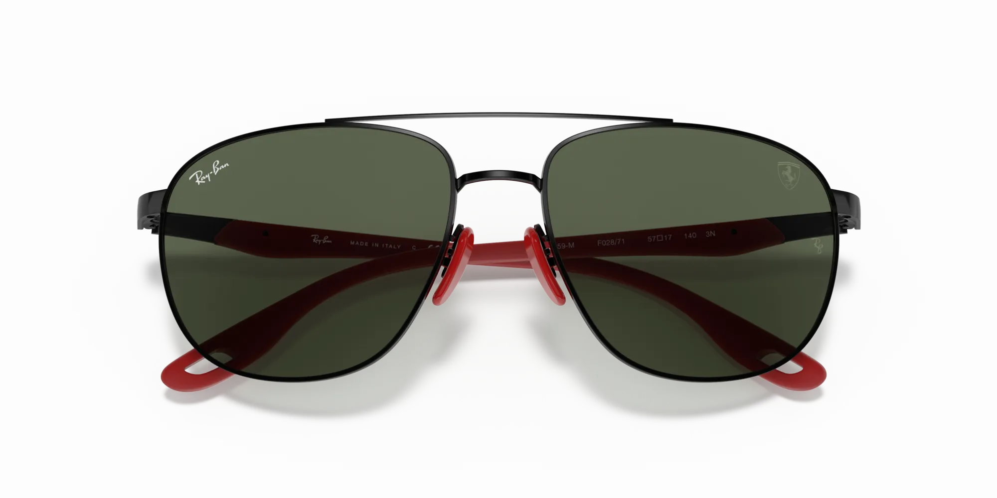 Ray - Ban RB3659M F02871 Occhiali da sole Acciaio Nero Verde Squadrata Normale - immagine 2