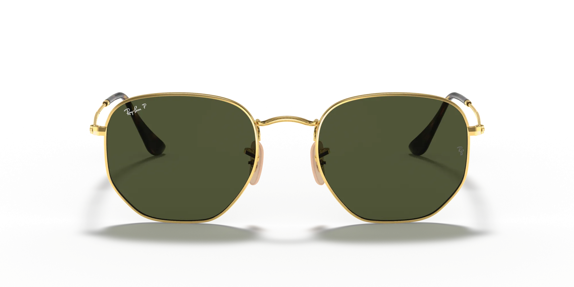 Ray - Ban RB3548N HEXAGONAL 001/58 Occhiali da sole Metallo Oro G15 Geometrica Polarizzata - immagine 3