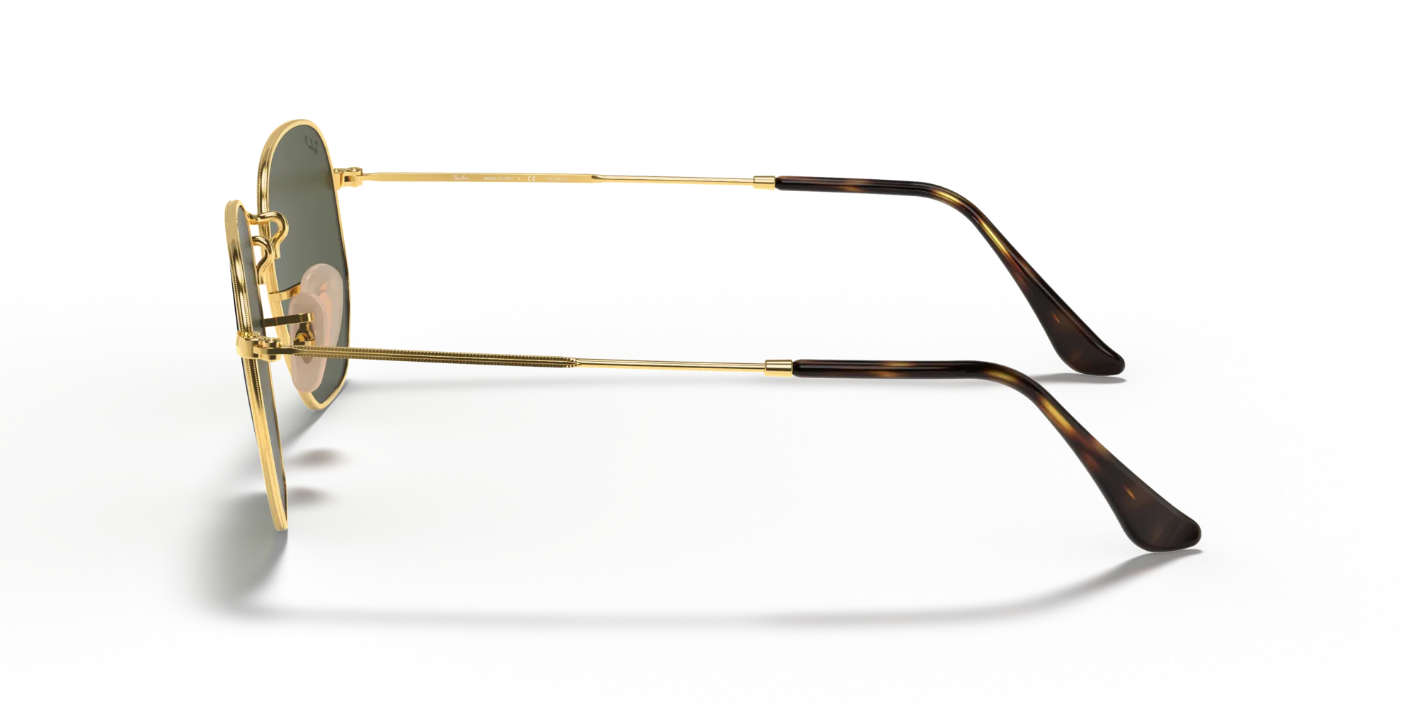 Ray - Ban RB3548N HEXAGONAL 001/58 Occhiali da sole Metallo Oro G15 Geometrica Polarizzata - immagine 4
