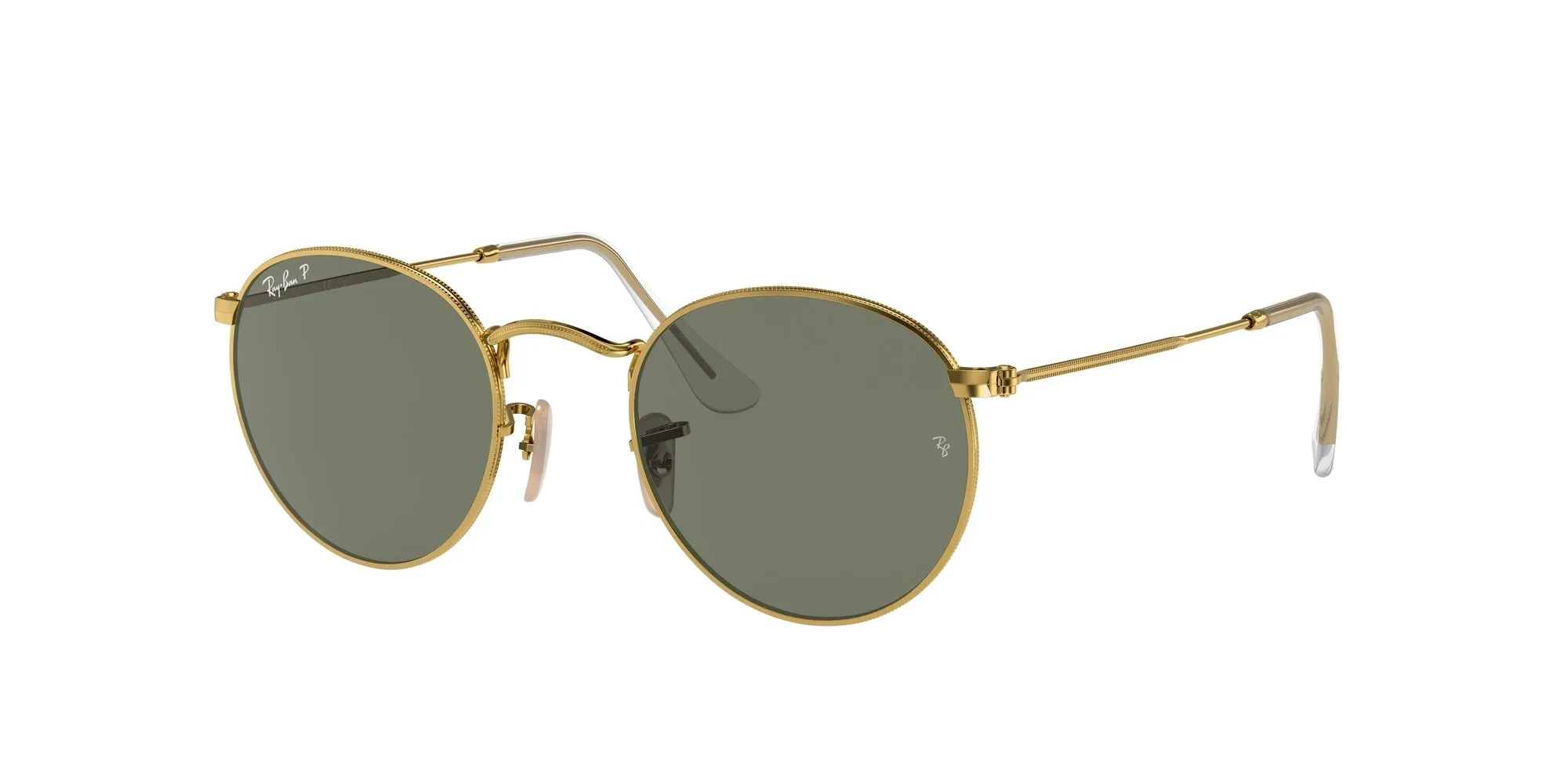 Ray - Ban RB3447 ROUND METAL 001/58 Occhiali da sole Metallo Oro G15 Rotonda Polarizzata - immagine 1