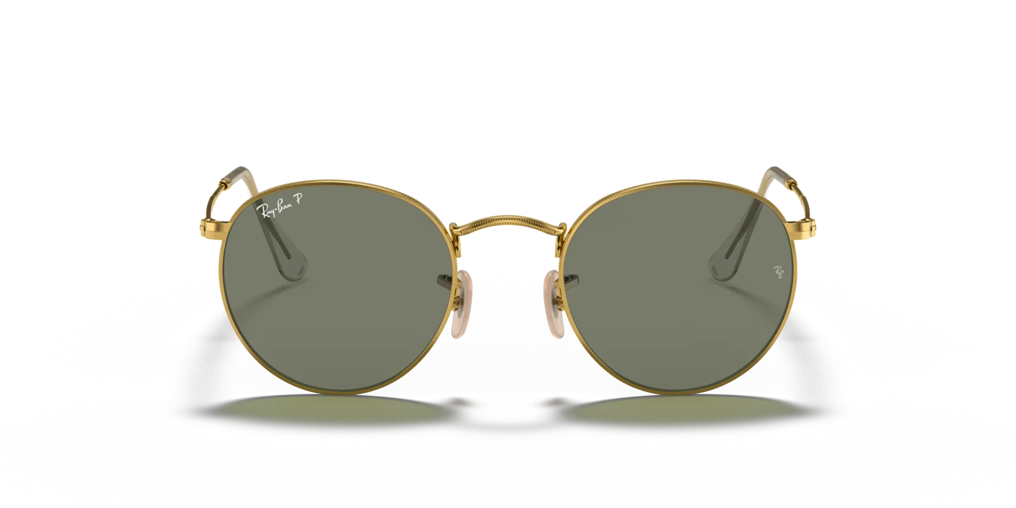 Ray - Ban RB3447 ROUND METAL 001/58 Occhiali da sole Metallo Oro G15 Rotonda Polarizzata - immagine 3