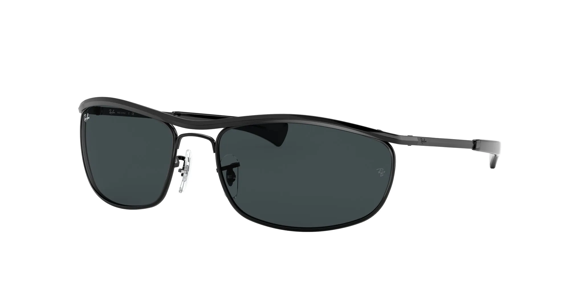 Ray - Ban RB3119M OLYMPIAN I DELUXE 002/R5 Occhiali da sole Metallo Nero Blu Rotonda Normale - immagine 1