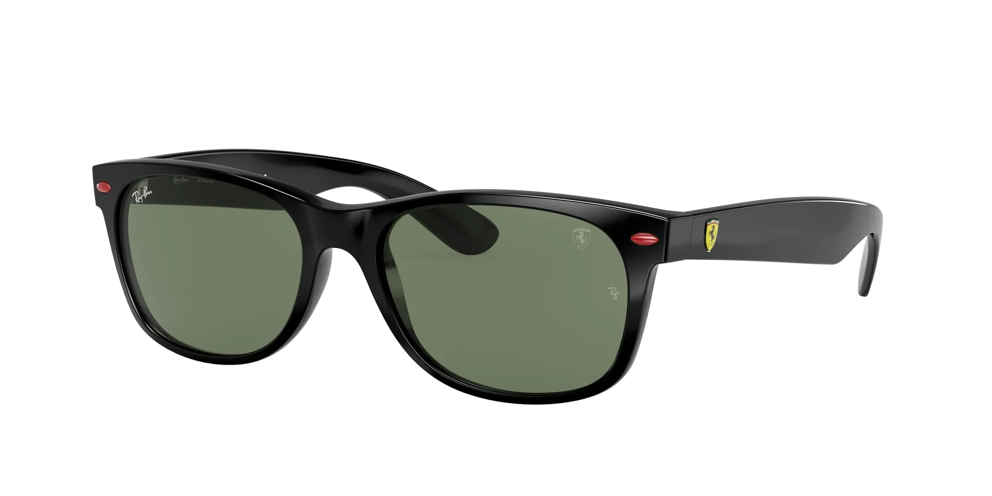 Ray - Ban RB2132M NEW WAYFARER SCUDERIA FERRARI COLLECTION F60131 Occhiali da sole Nylon Nero G15 Squadrata Normale - immagine 1