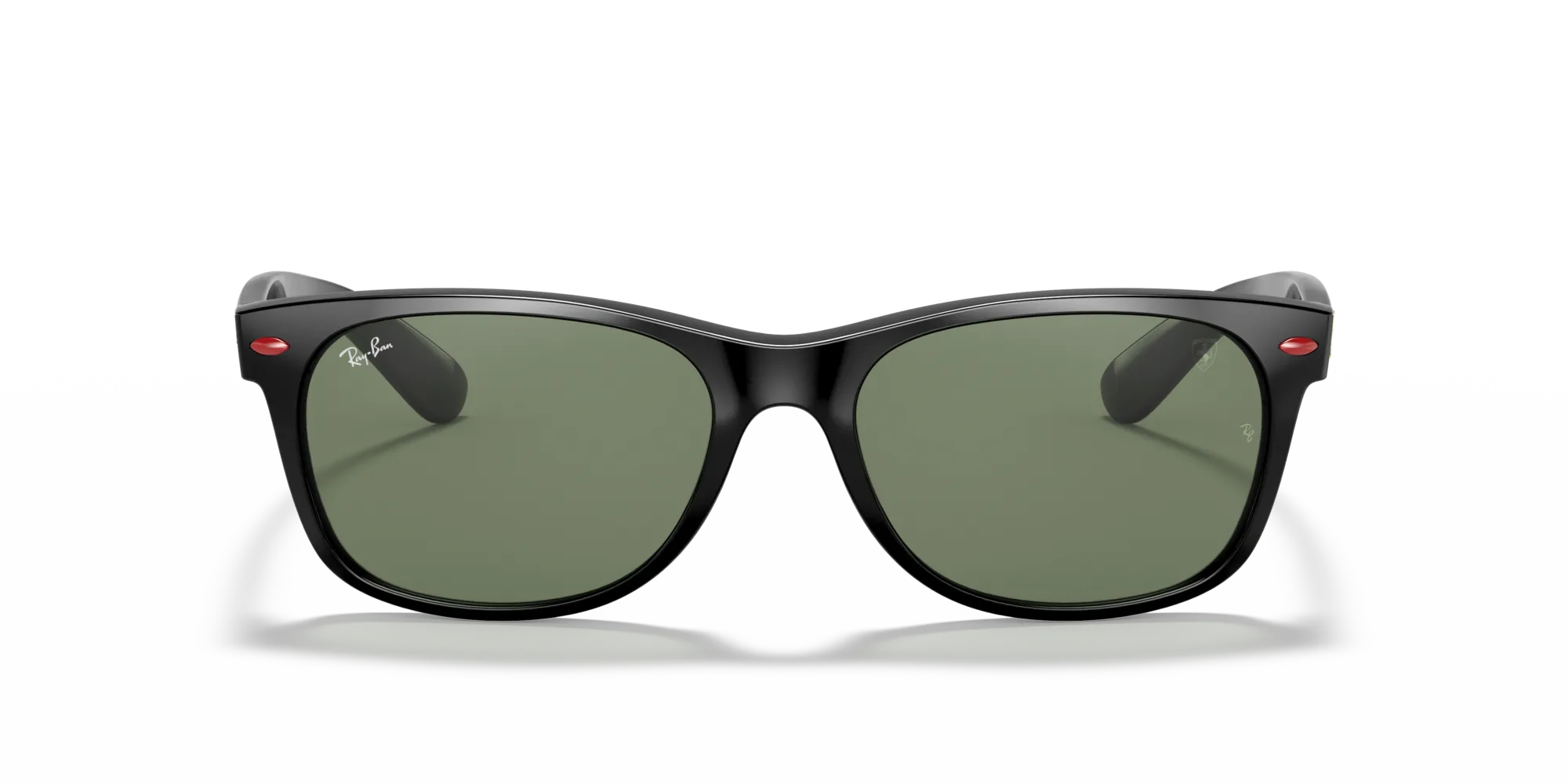 Ray - Ban RB2132M NEW WAYFARER SCUDERIA FERRARI COLLECTION F60131 Occhiali da sole Nylon Nero G15 Squadrata Normale - immagine 3