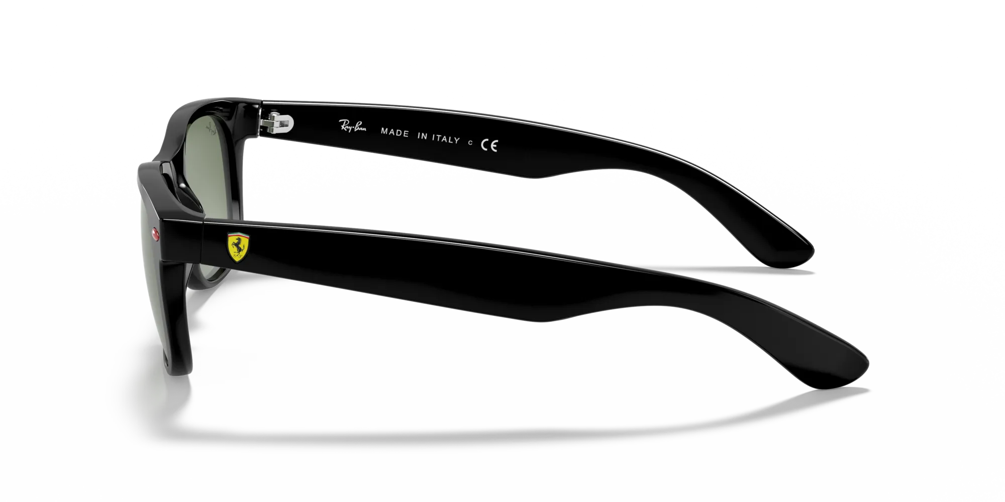 Ray - Ban RB2132M NEW WAYFARER SCUDERIA FERRARI COLLECTION F60131 Occhiali da sole Nylon Nero G15 Squadrata Normale - immagine 4