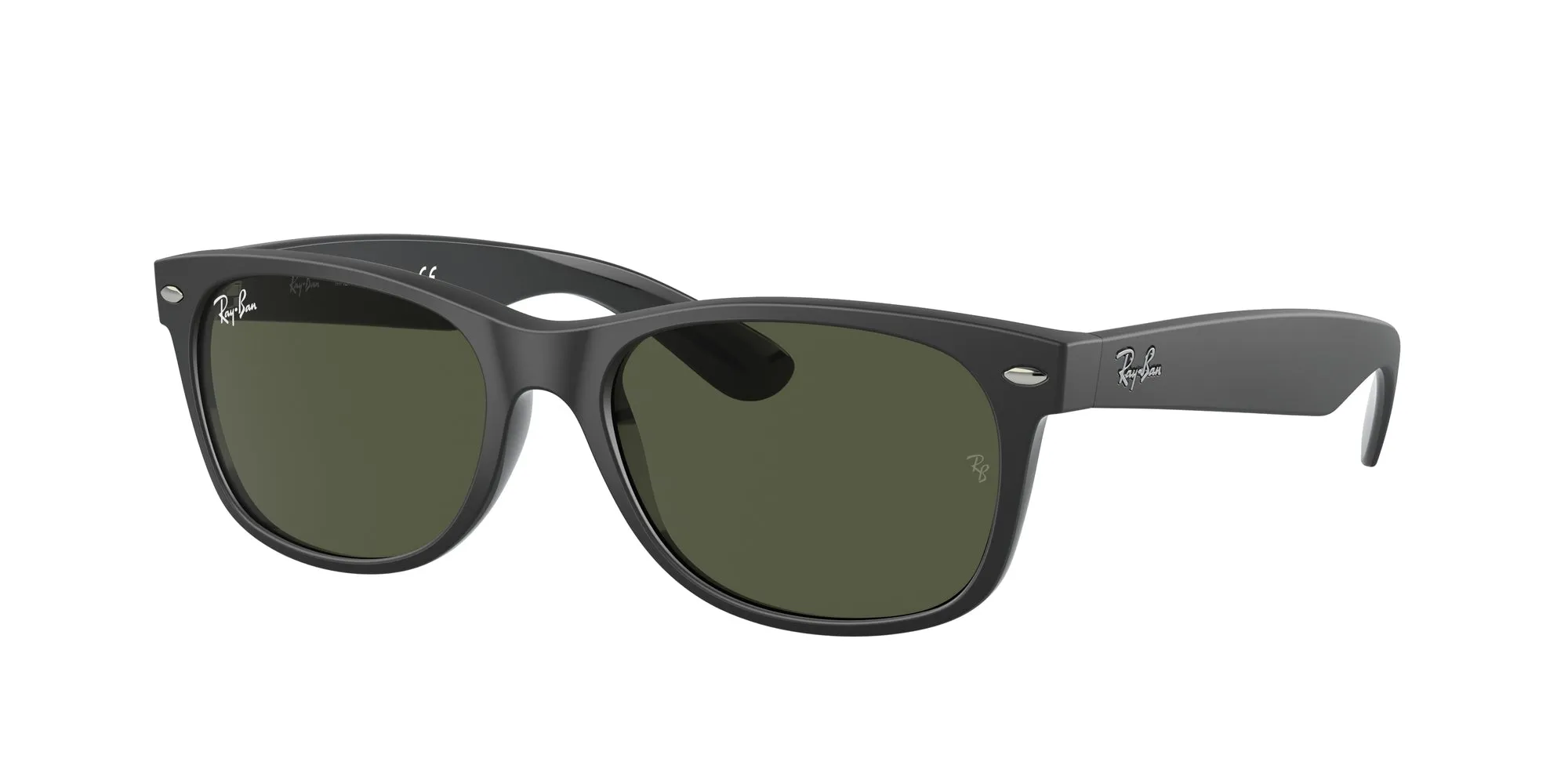 Ray - Ban RB2132 NEW WAYFARER 646231 Occhiali da sole Iniettato Nero G15 Squadrata Normale - immagine 1