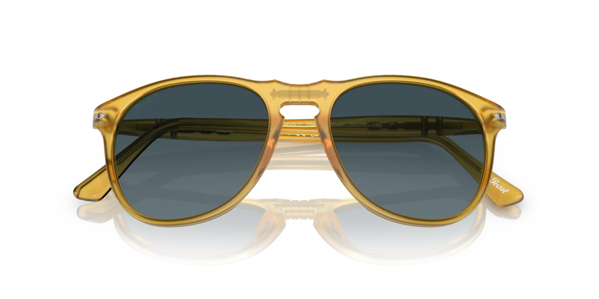 Persol PO9649S 204/S3 Occhiali da sole Plastica Giallo Blu Pilot Polarizzata Sfumato - immagine 2