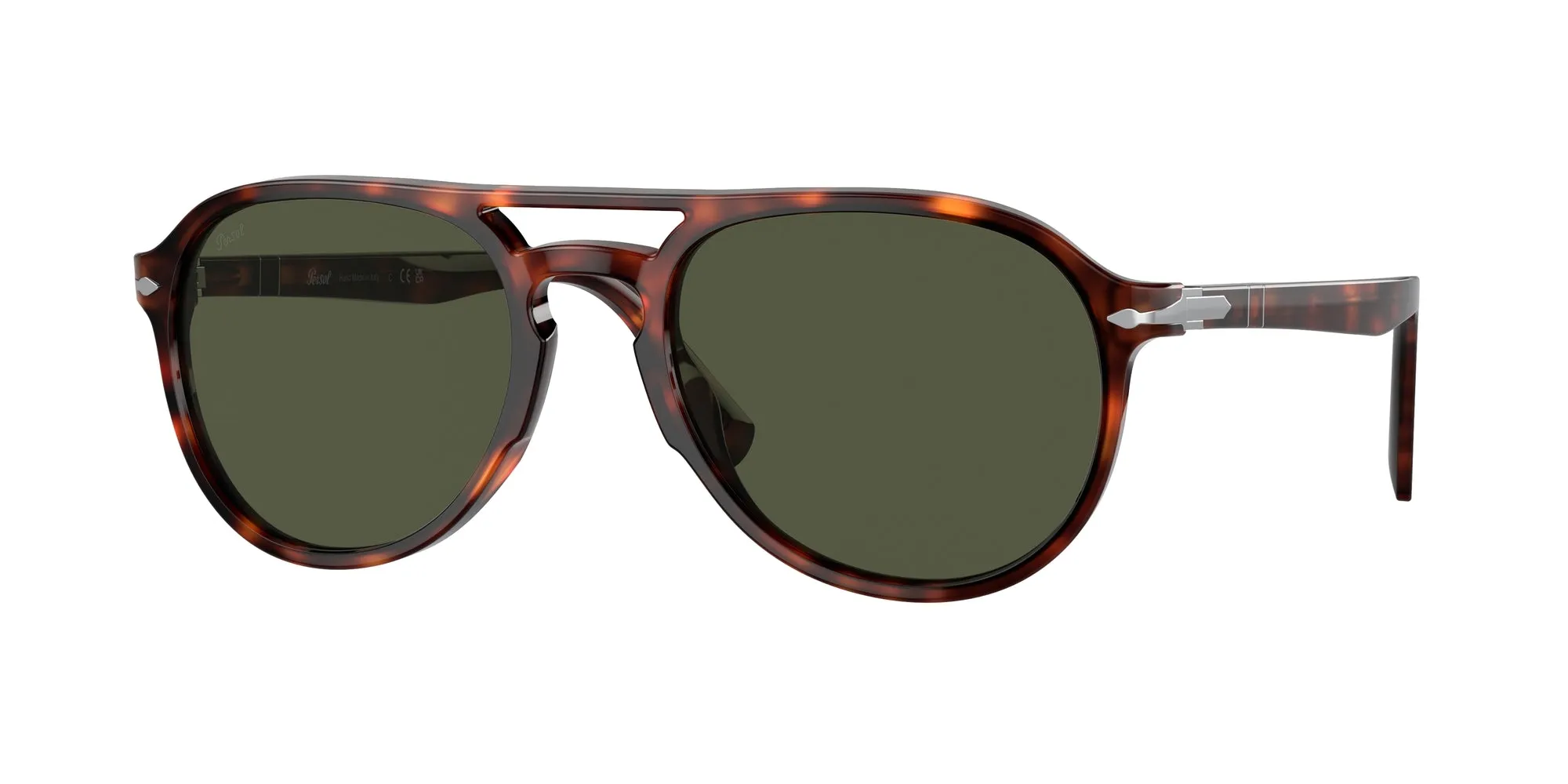 Persol PO3235S EL PROFESOR SERGIO 24/31 Occhiali da sole Acetato Tartaruga Verde Pilot Normale - immagine 1