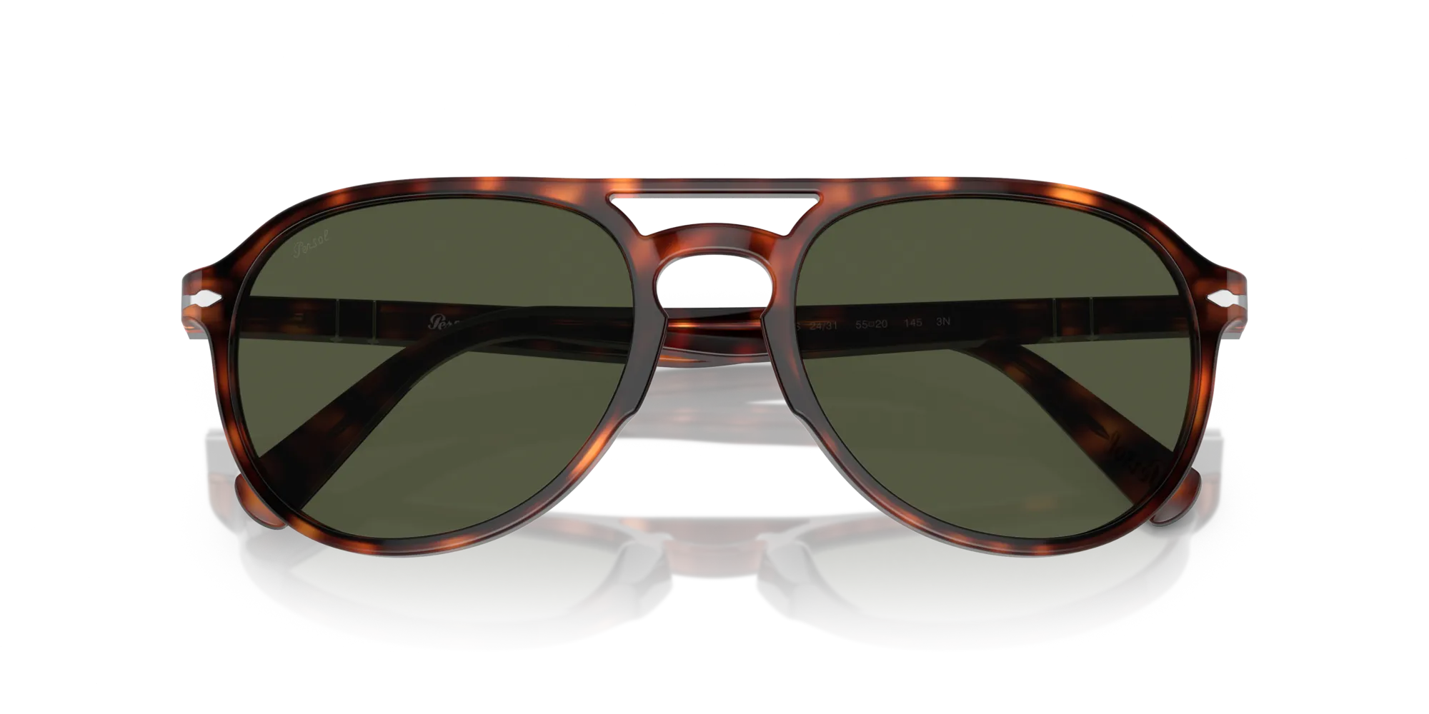Persol PO3235S EL PROFESOR SERGIO 24/31 Occhiali da sole Acetato Tartaruga Verde Pilot Normale - immagine 2