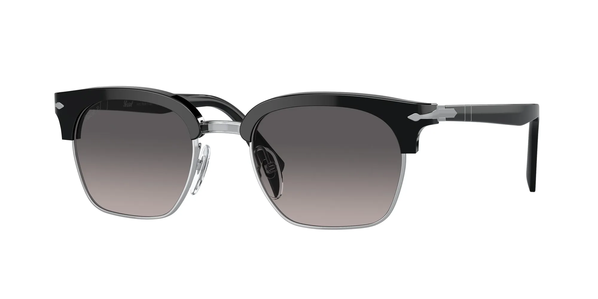 Persol PO3199S 1106M3 Occhiali da sole Acetato Nero Grigio Squadrata Polarizzata Sfumato - immagine 1