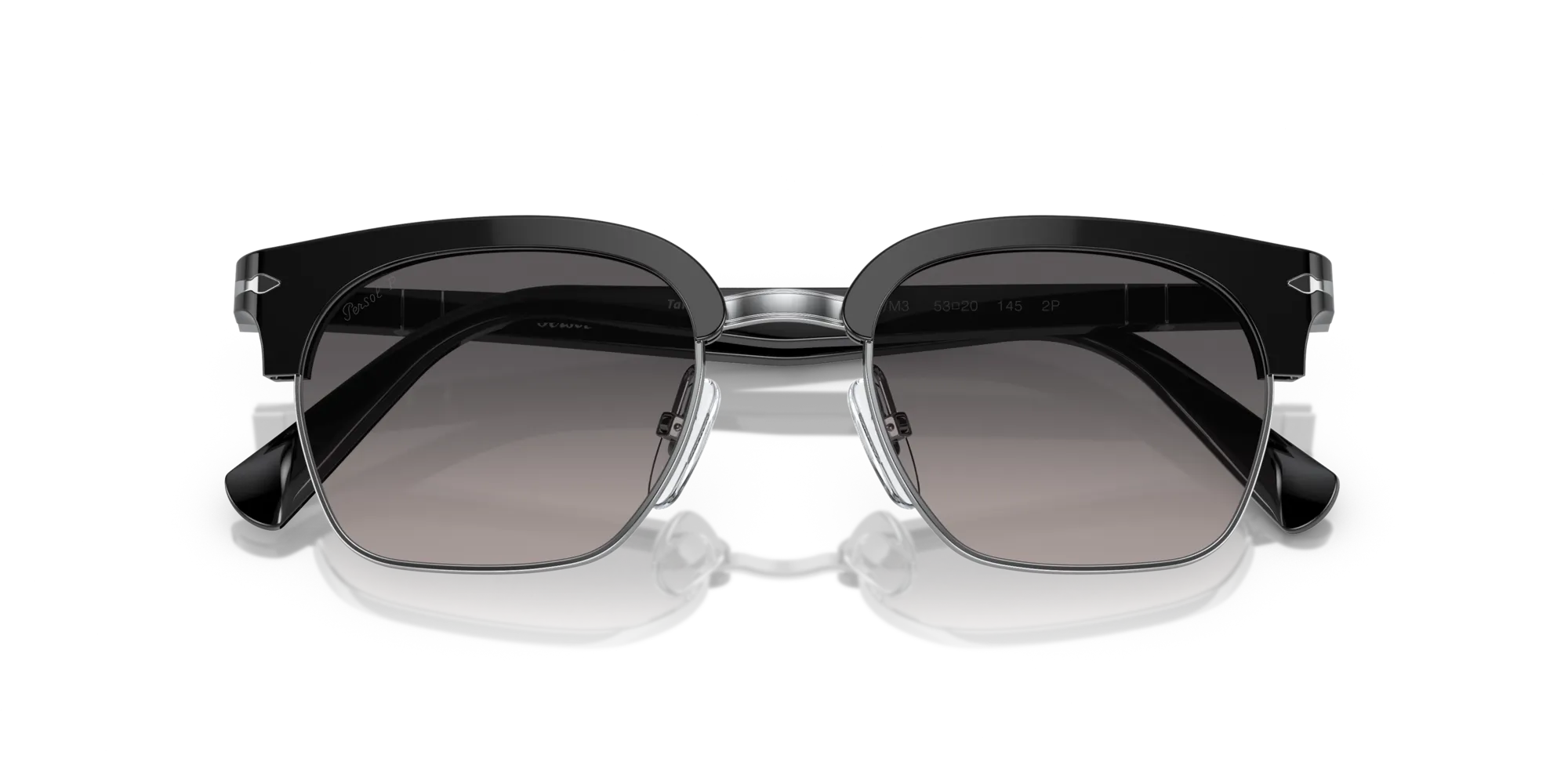 Persol PO3199S 1106M3 Occhiali da sole Acetato Nero Grigio Squadrata Polarizzata Sfumato - immagine 2