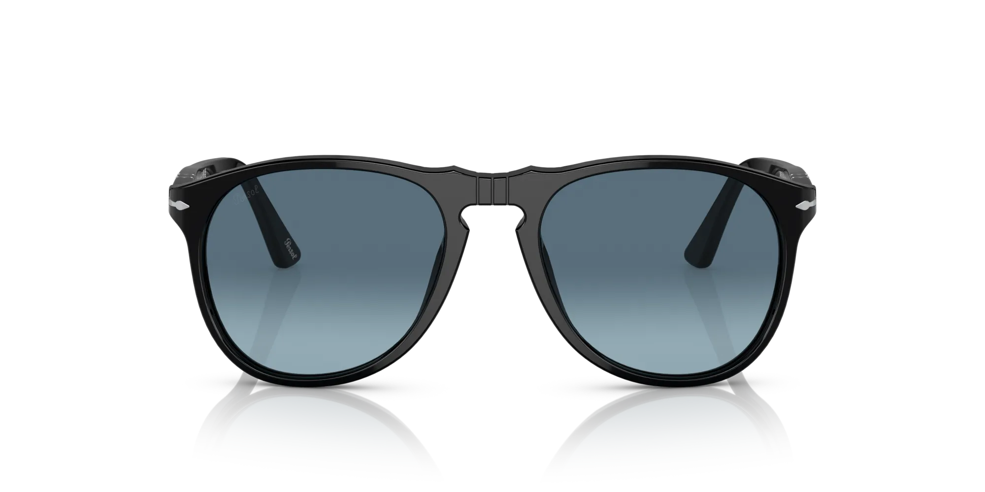 Persol PO9649S 95/Q8 Occhiali da sole Plastica Nero Blu Pilot Normale Sfumato - immagine 3