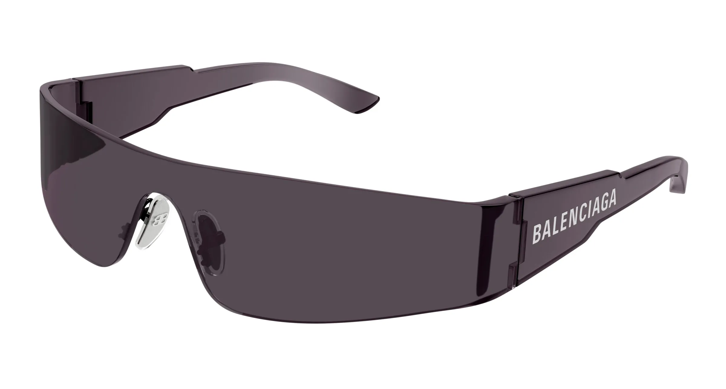 Balenciaga BB0041S 001 Occhiali da sole Nylon Grigio Grigio Maschera Normale - immagine 1