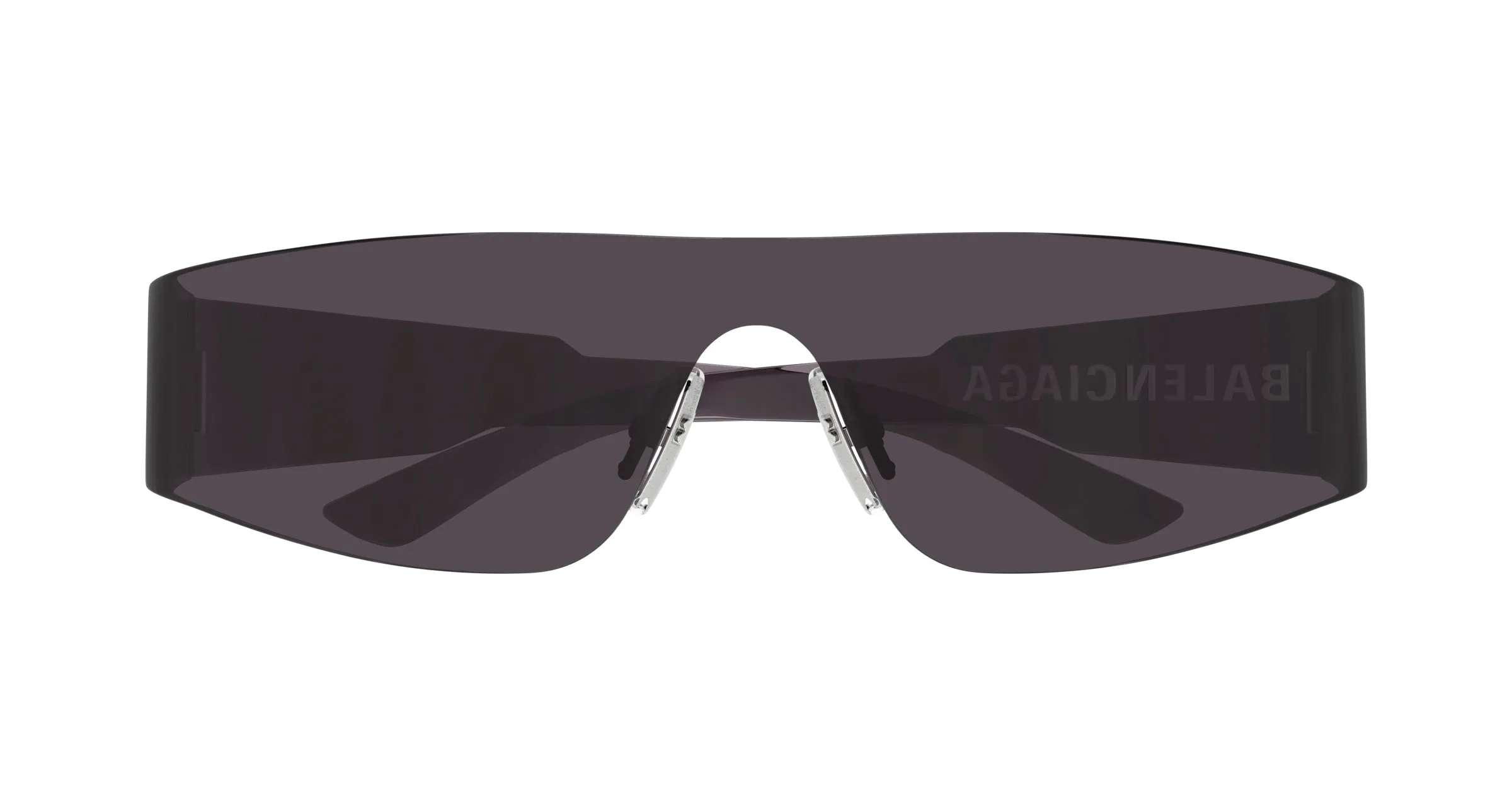 Balenciaga BB0041S 001 Occhiali da sole Nylon Grigio Grigio Maschera Normale - immagine 3