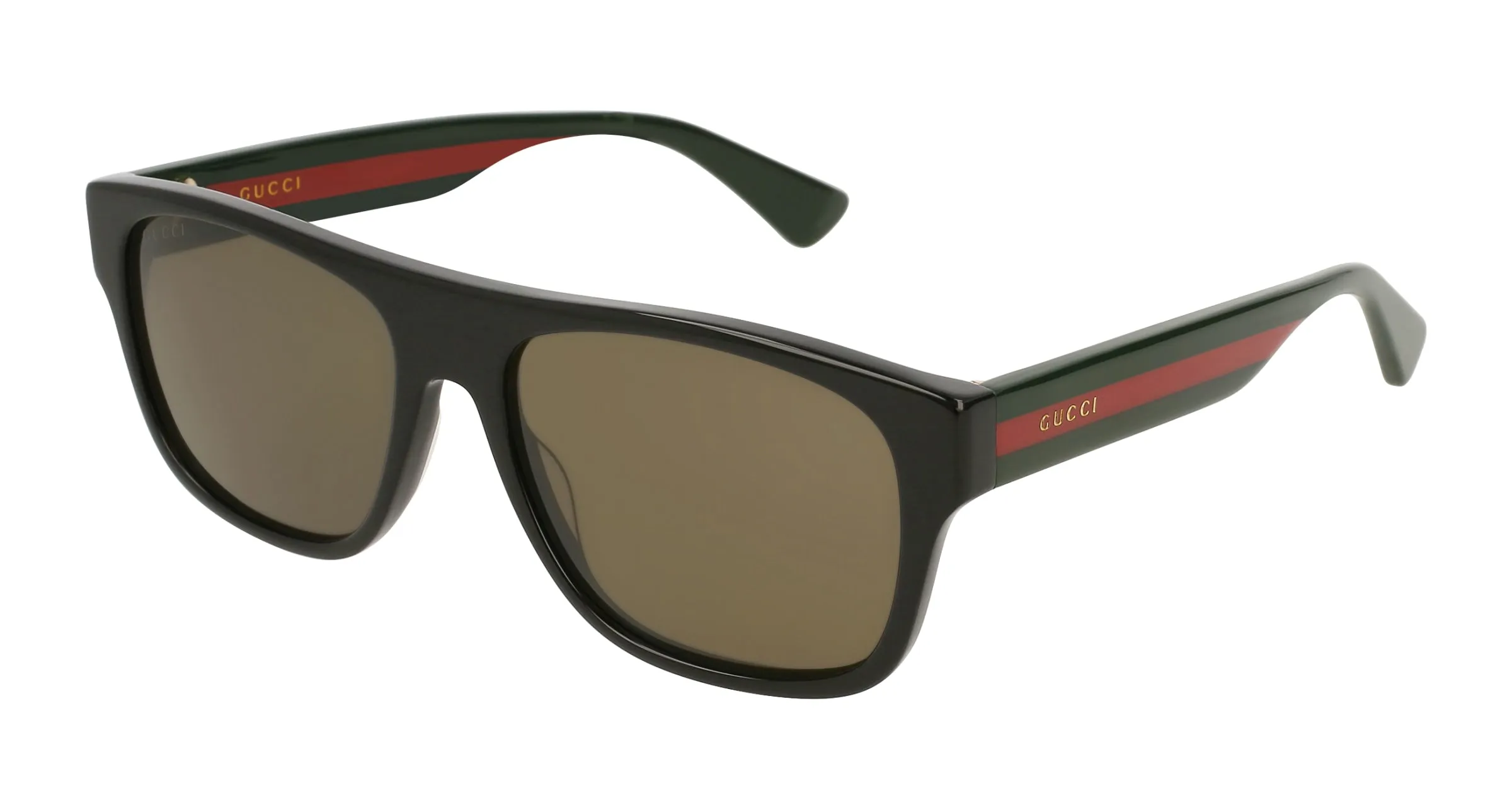 Gucci GG0341S 002 Occhiali da sole Acetato Nero Grigio Squadrata Polarizzata - immagine 1