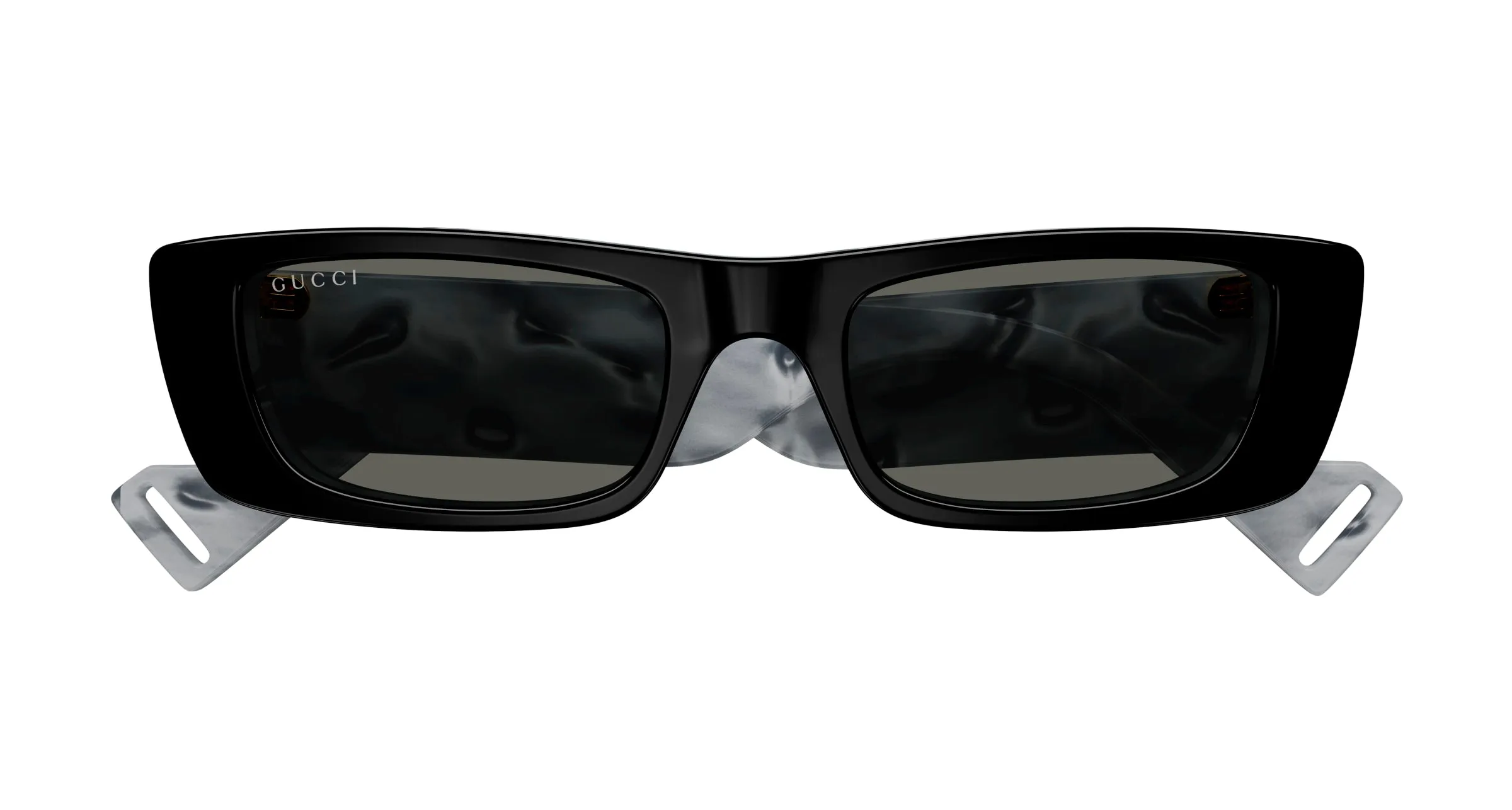 Gucci GG0516S 001 Occhiali da sole Acetato Nero Grigio Squadrata Normale - immagine 3
