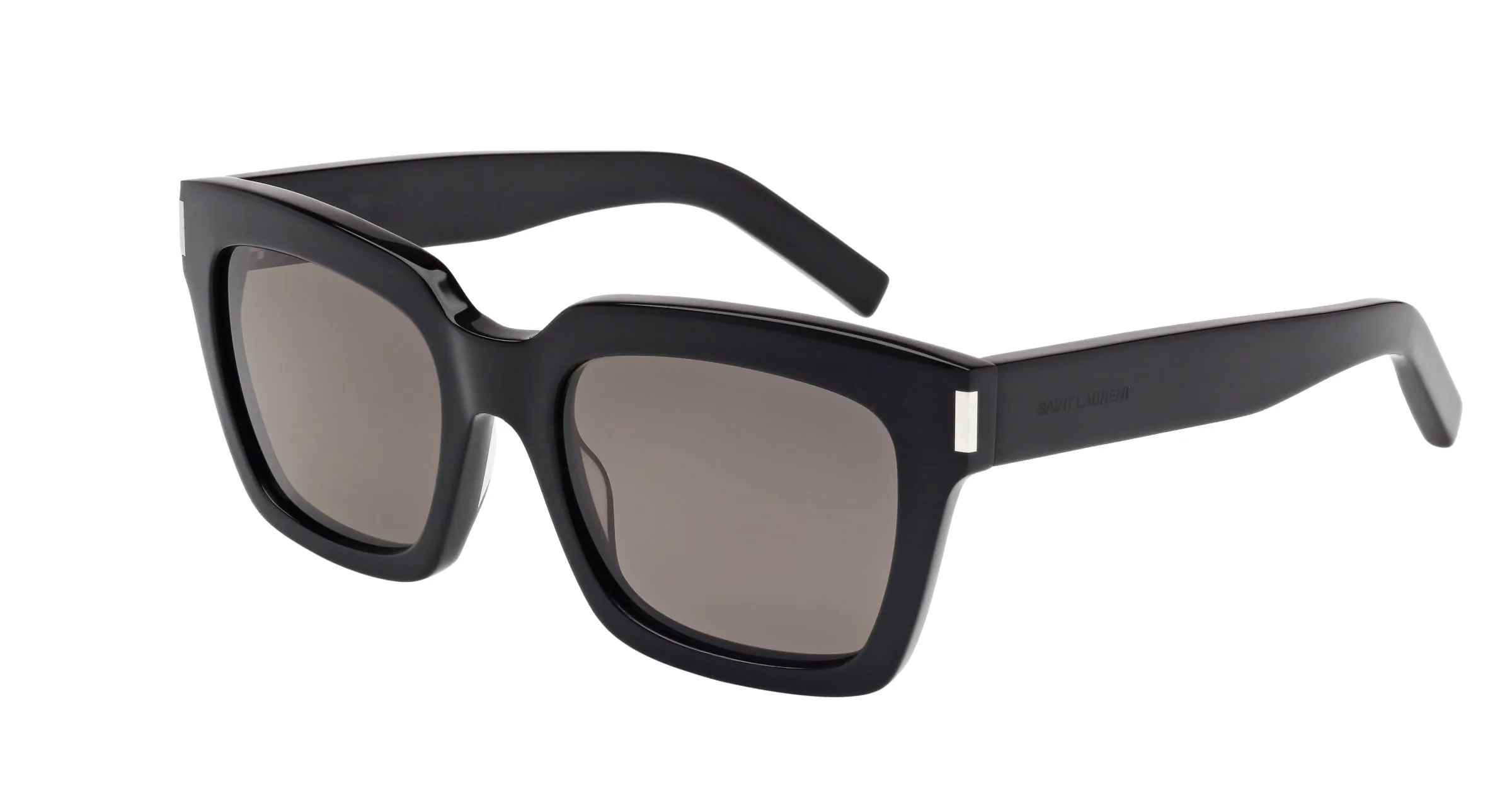 SAINT LAURENT BOLD 1 002 Occhiali da sole Plastica Nero Squadrata - immagine 1