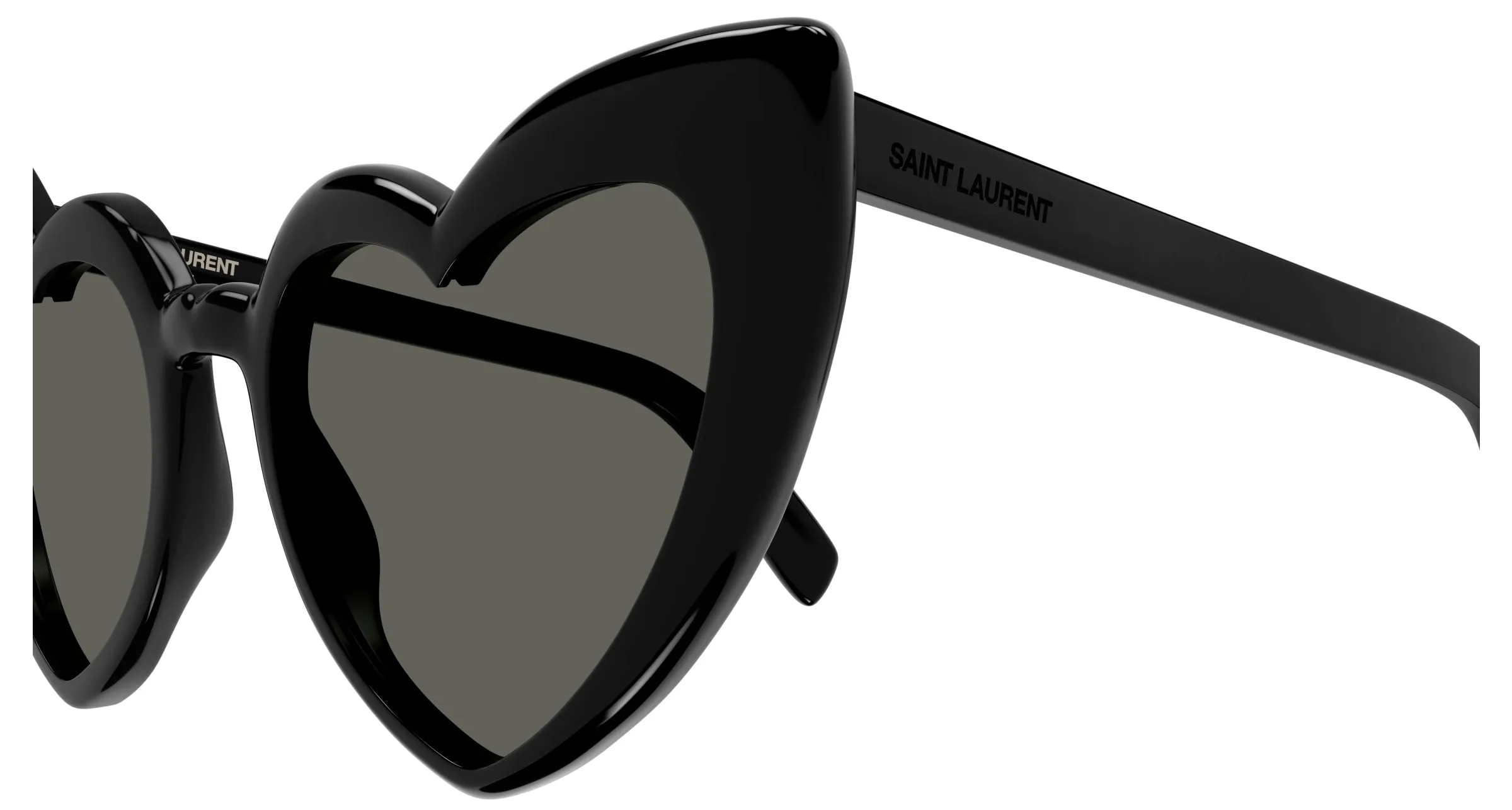 SAINT LAURENT SL 181 LOULOU 001 Occhiali da sole Plastica Nero Grigio Geometrica Normale - immagine 3
