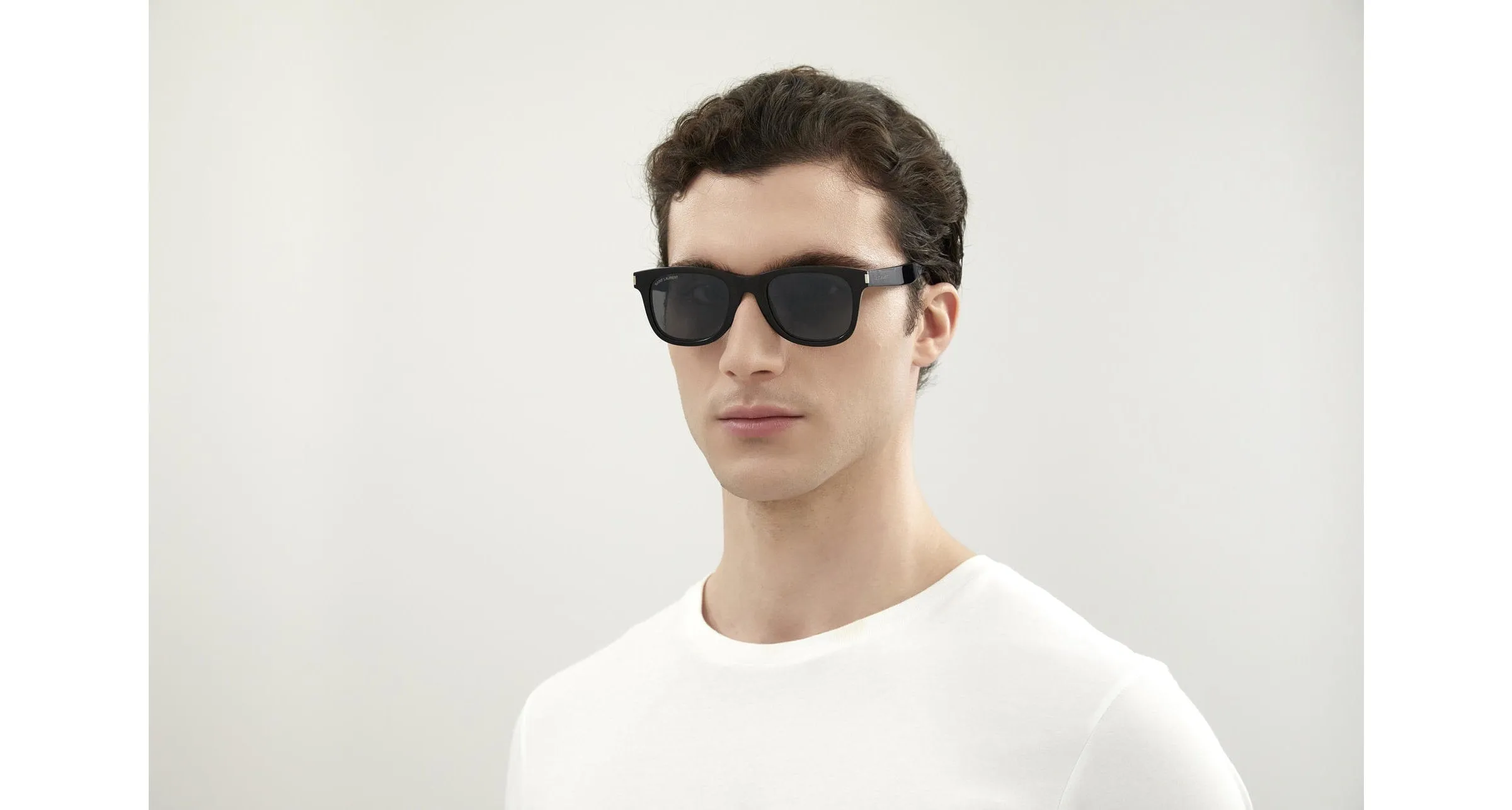 SAINT LAURENT SL 51 002 Occhiali da sole Plastica Nero Squadrata - immagine 3