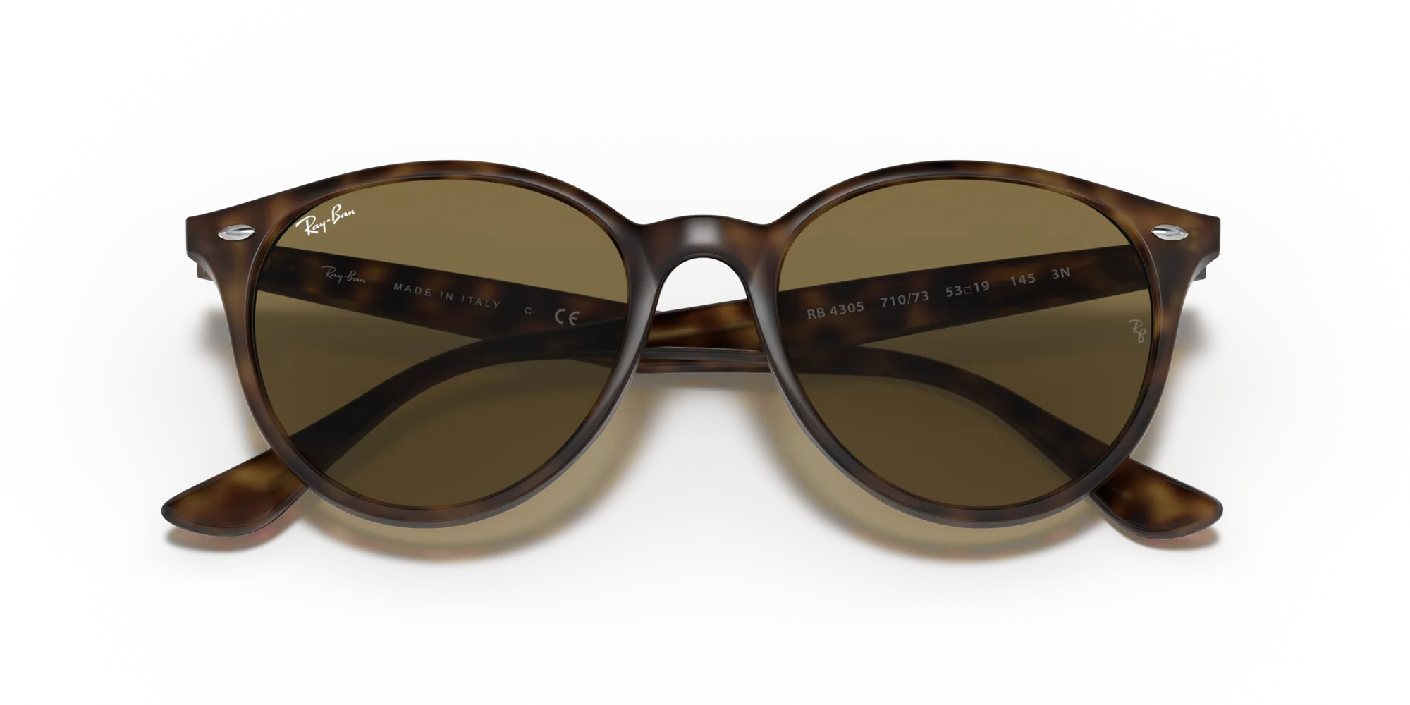Ray - Ban RB4305 710/73 Occhiali da sole Acetato Tartaruga Marrone Pantos Normale - immagine 2