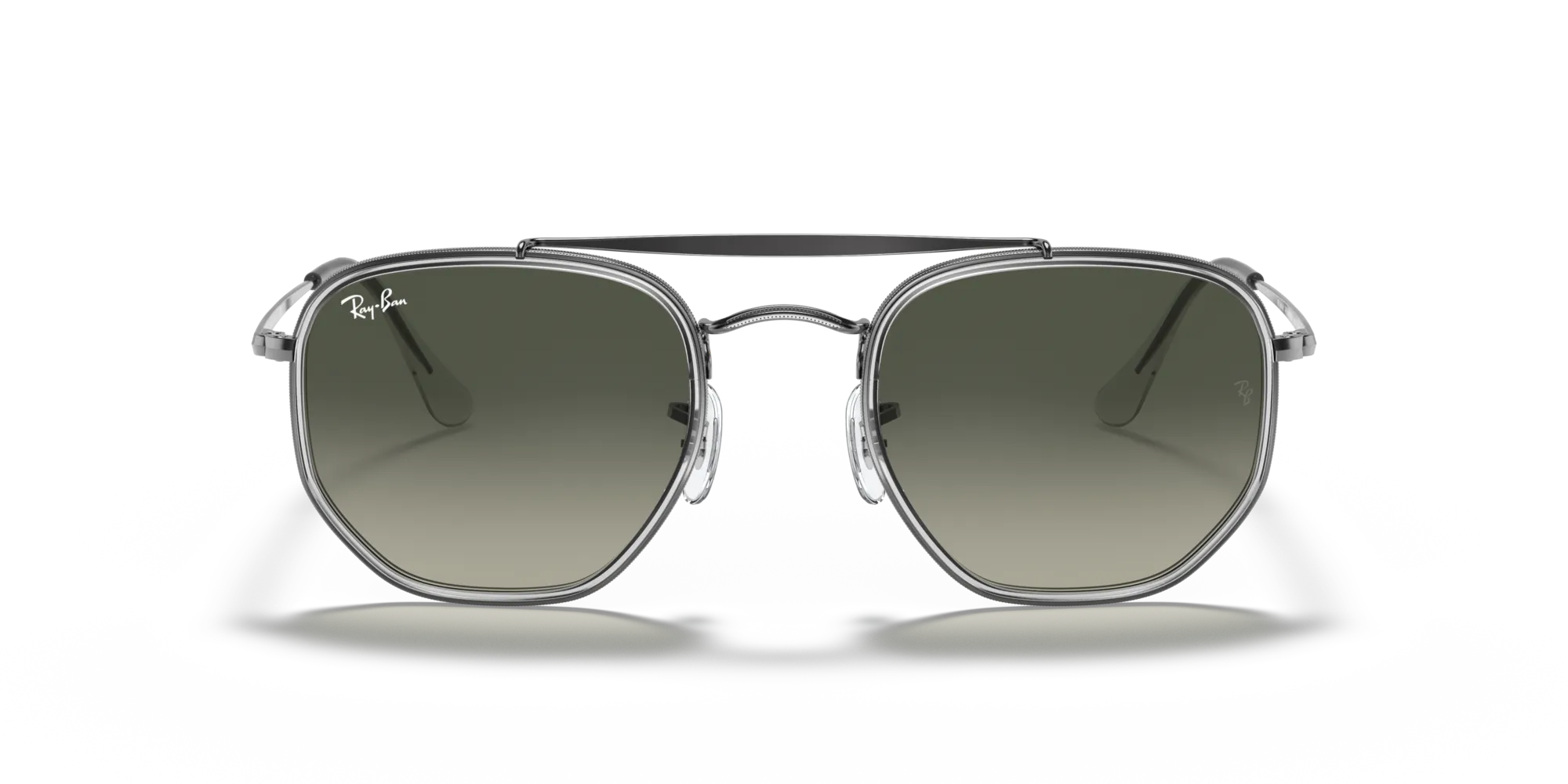 Ray - Ban RB3648M THE MARSHAL II 004/71 Occhiali da sole Metallo Grigio Grigio Geometrica Normale Sfumato - immagine 3