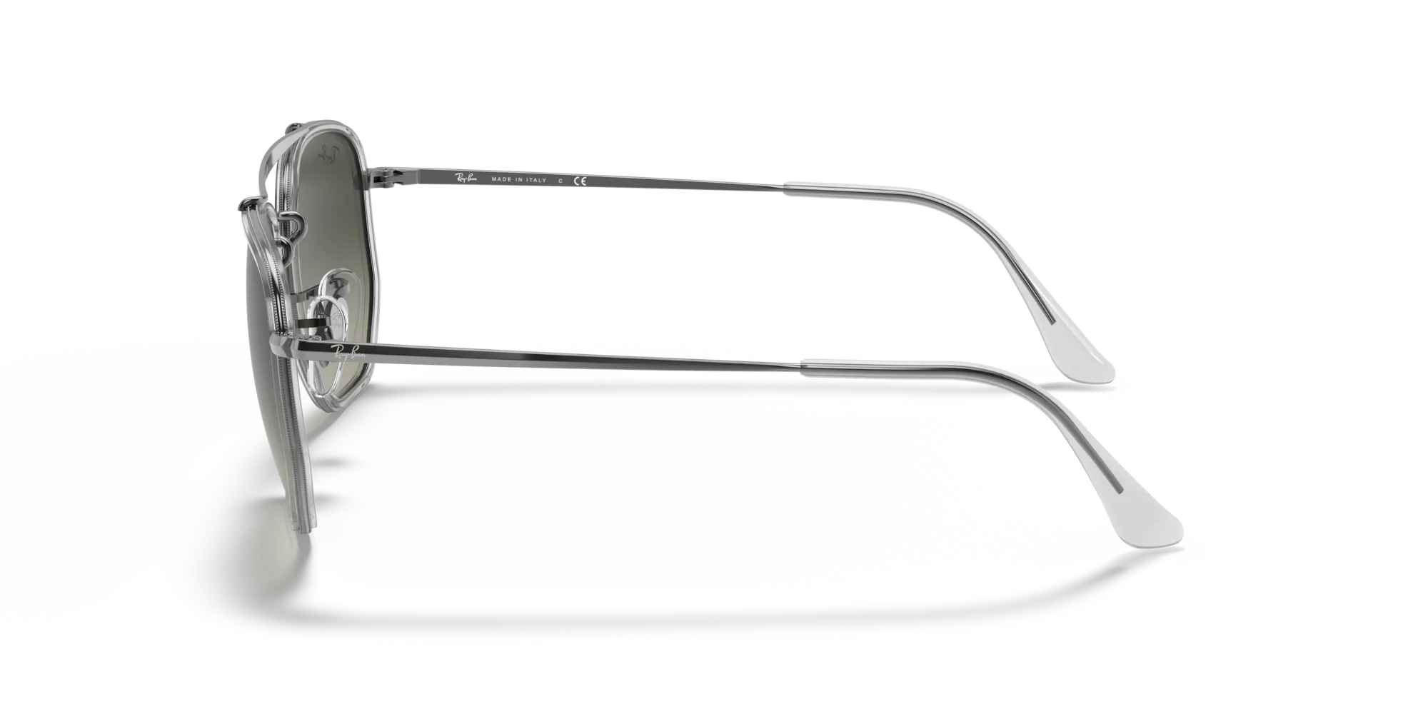 Ray - Ban RB3648M THE MARSHAL II 004/71 Occhiali da sole Metallo Grigio Grigio Geometrica Normale Sfumato - immagine 4