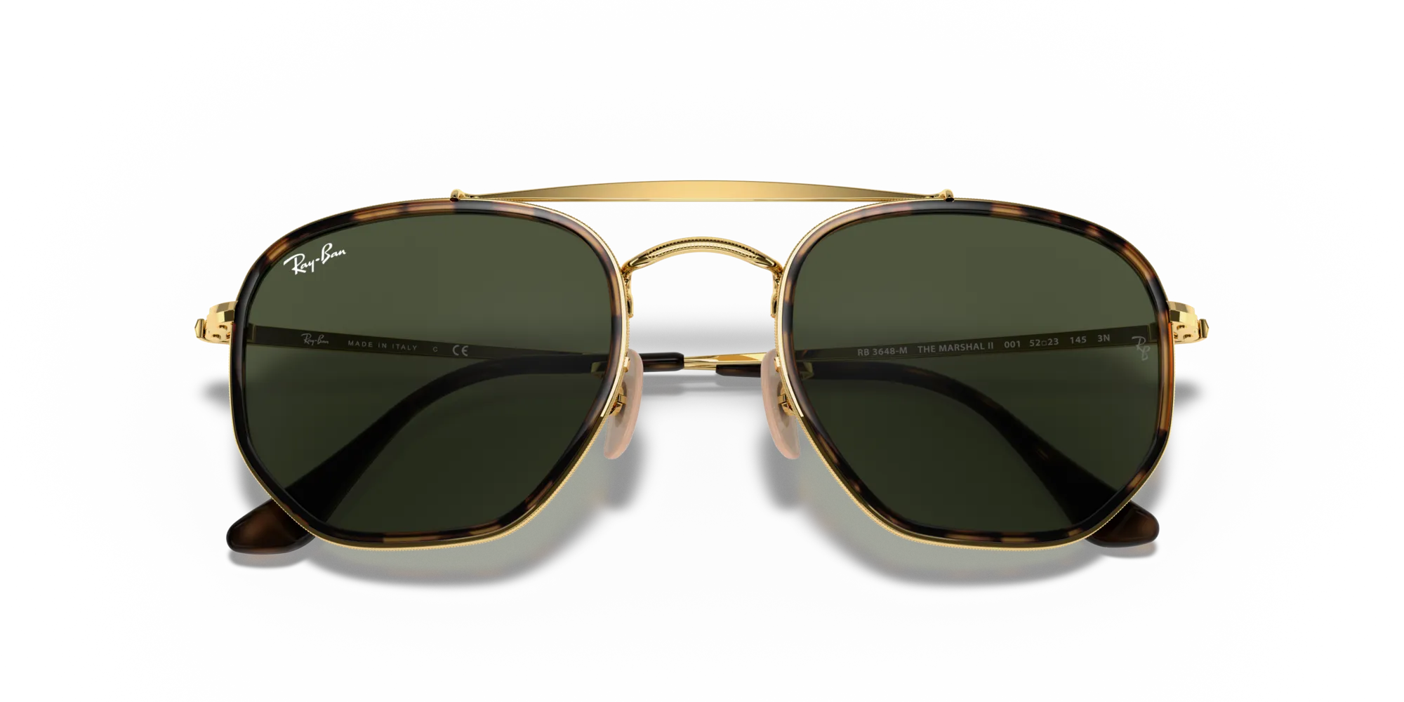 Ray - Ban RB3648M THE MARSHAL II 001 Occhiali da sole Metallo Oro G15 Geometrica Normale - immagine 2