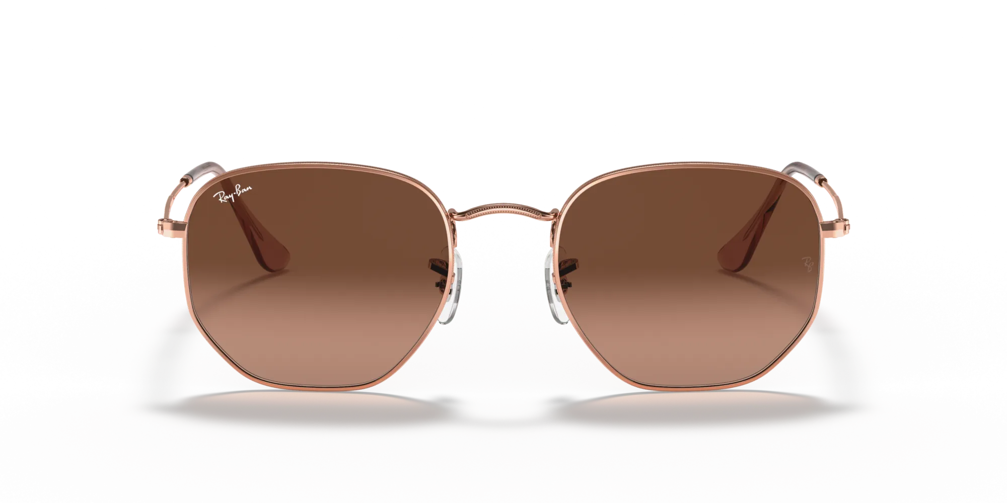 Ray - Ban RB3548N HEXAGONAL 9069A5 Occhiali da sole Metallo Bronzo Marrone Geometrica Normale Sfumato - immagine 3