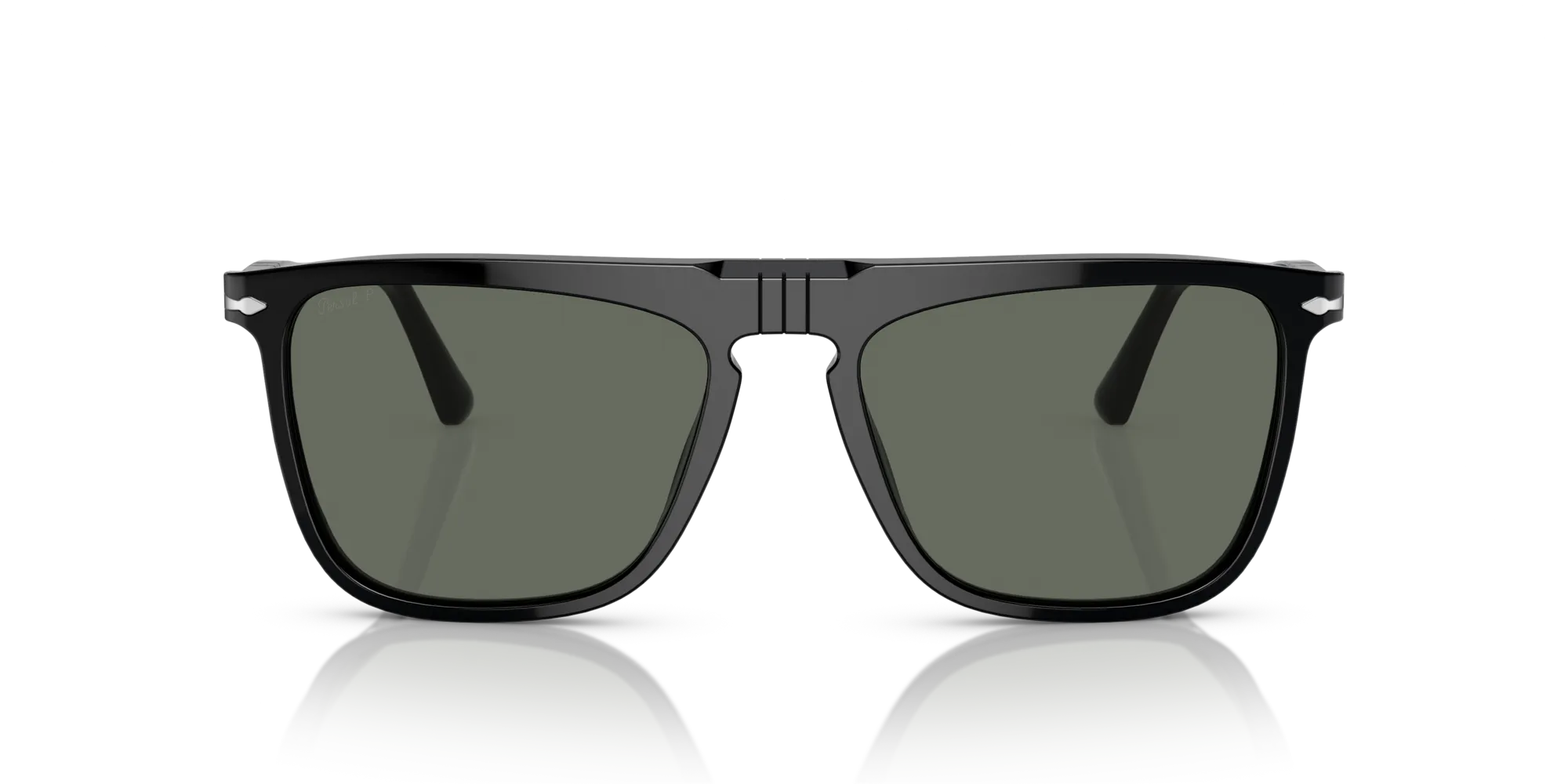 Persol PO3225S 95/58 Occhiali da sole Plastica Nero Verde Squadrata Polarizzata - immagine 3