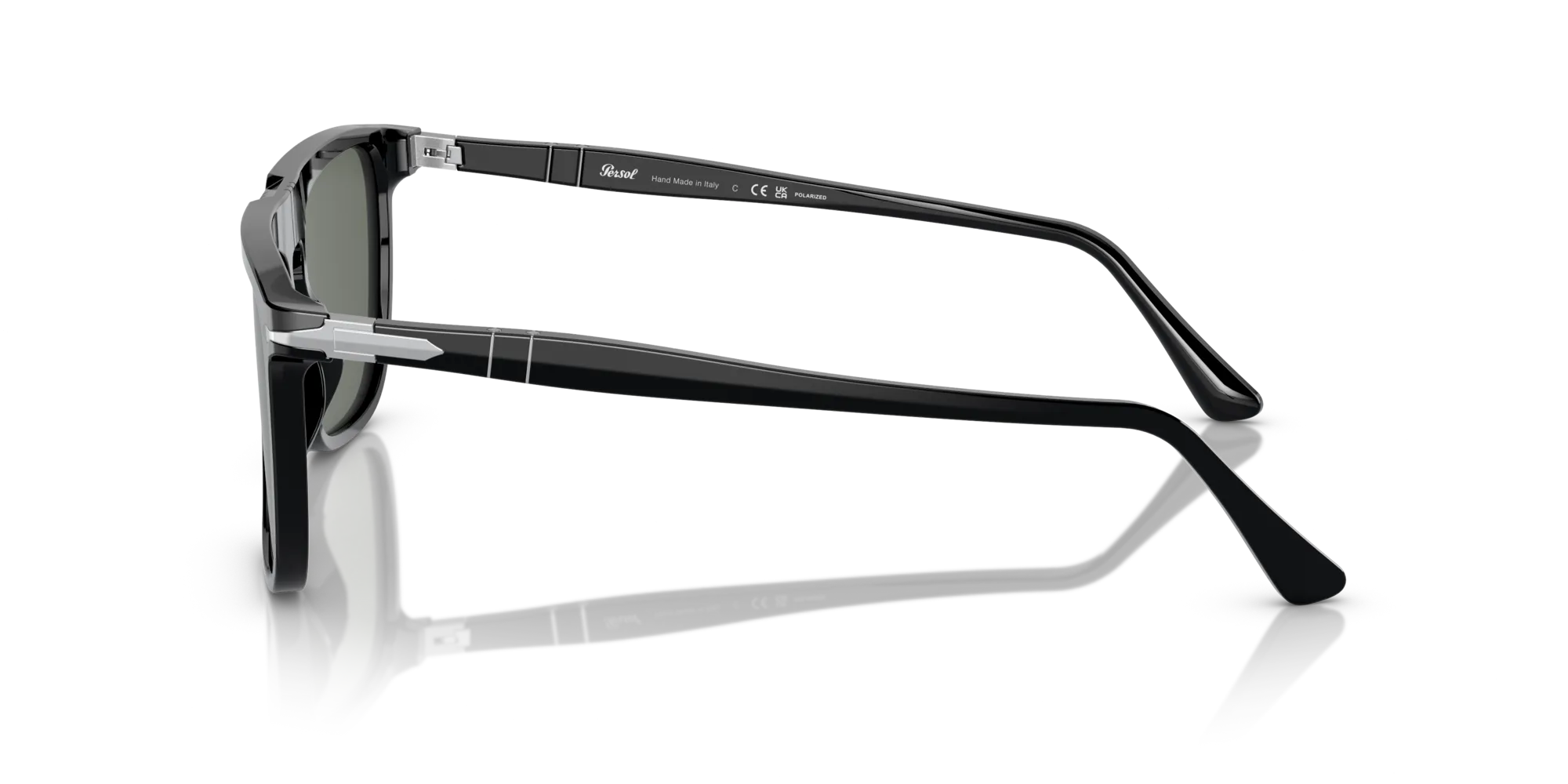 Persol PO3225S 95/58 Occhiali da sole Plastica Nero Verde Squadrata Polarizzata - immagine 4