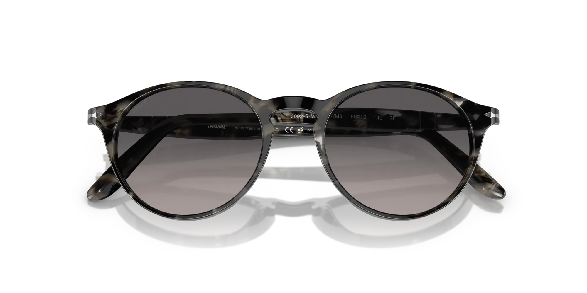 Persol PO3092SM 9057M3 Occhiali da sole Plastica Grigio Grigio Pantos Polarizzata Sfumato - immagine 2