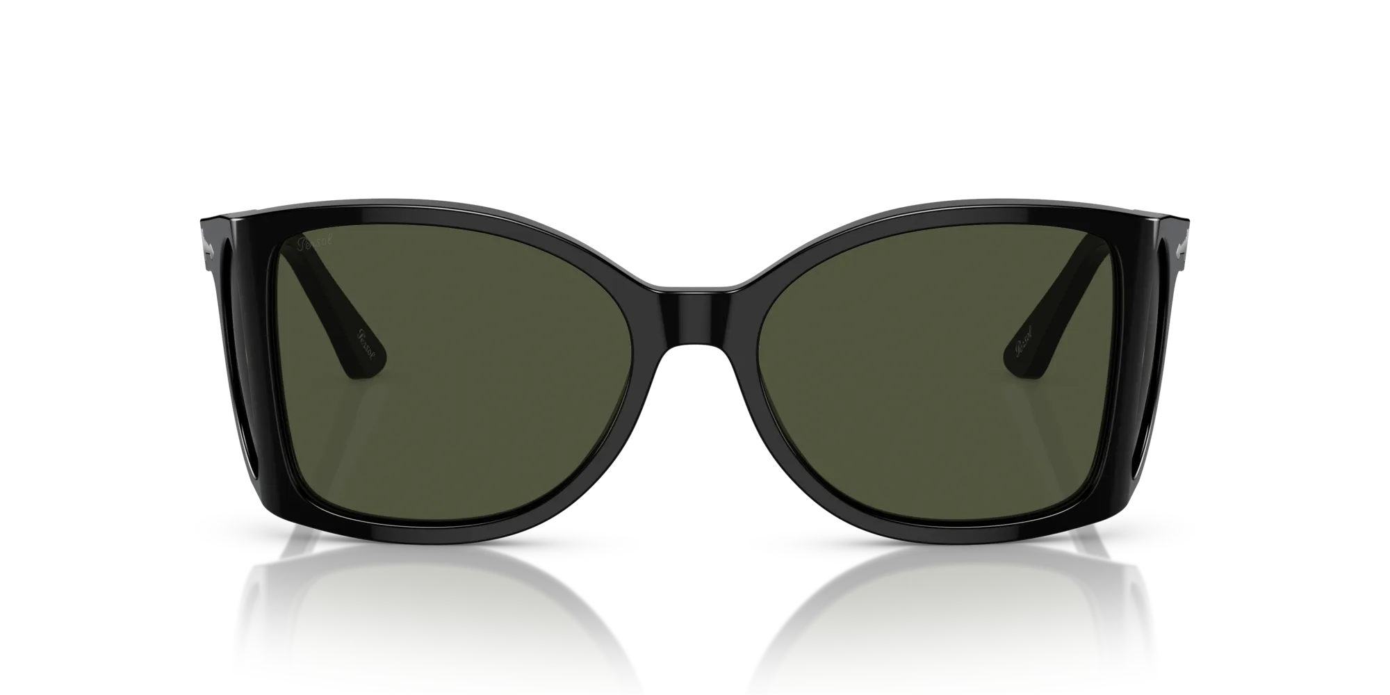 Persol PO0005 95/31 Occhiali da sole Acetato Nero Verde Squadrata Normale - immagine 3