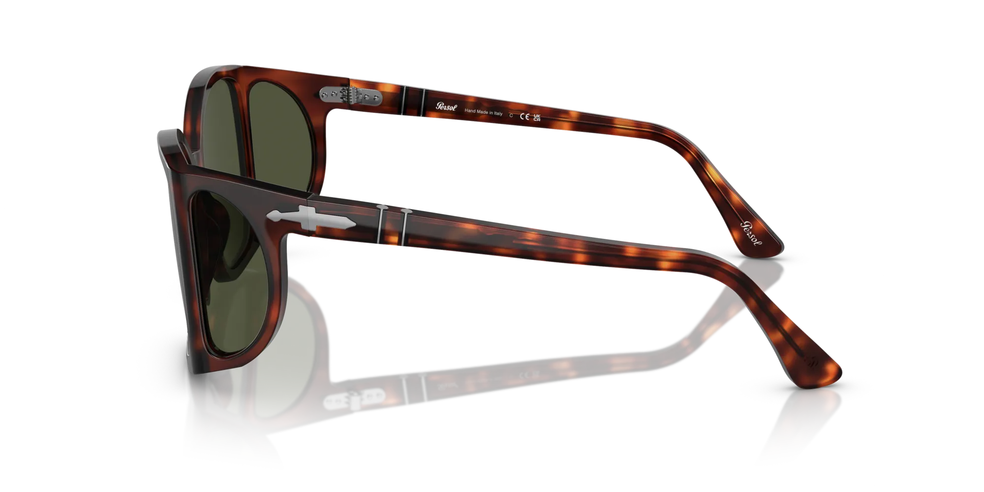 Persol PO0005 24/31 Occhiali da sole Acetato Tartaruga Verde Squadrata Normale - immagine 4
