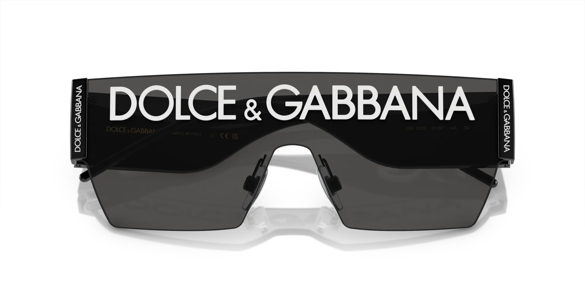 Dolce & Gabbana DG2233 01/87 Occhiali da sole Metallo Nero Grigio Cat Eye Normale Sfumato - immagine 2