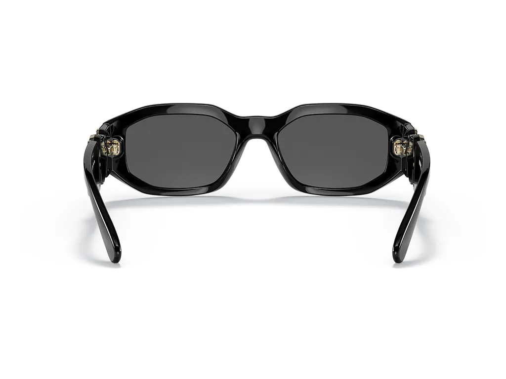 Versace VE4361 GB1/87 Occhiali da sole Nylon Nero Grigio Geometrica Normale Sfumato - immagine 4