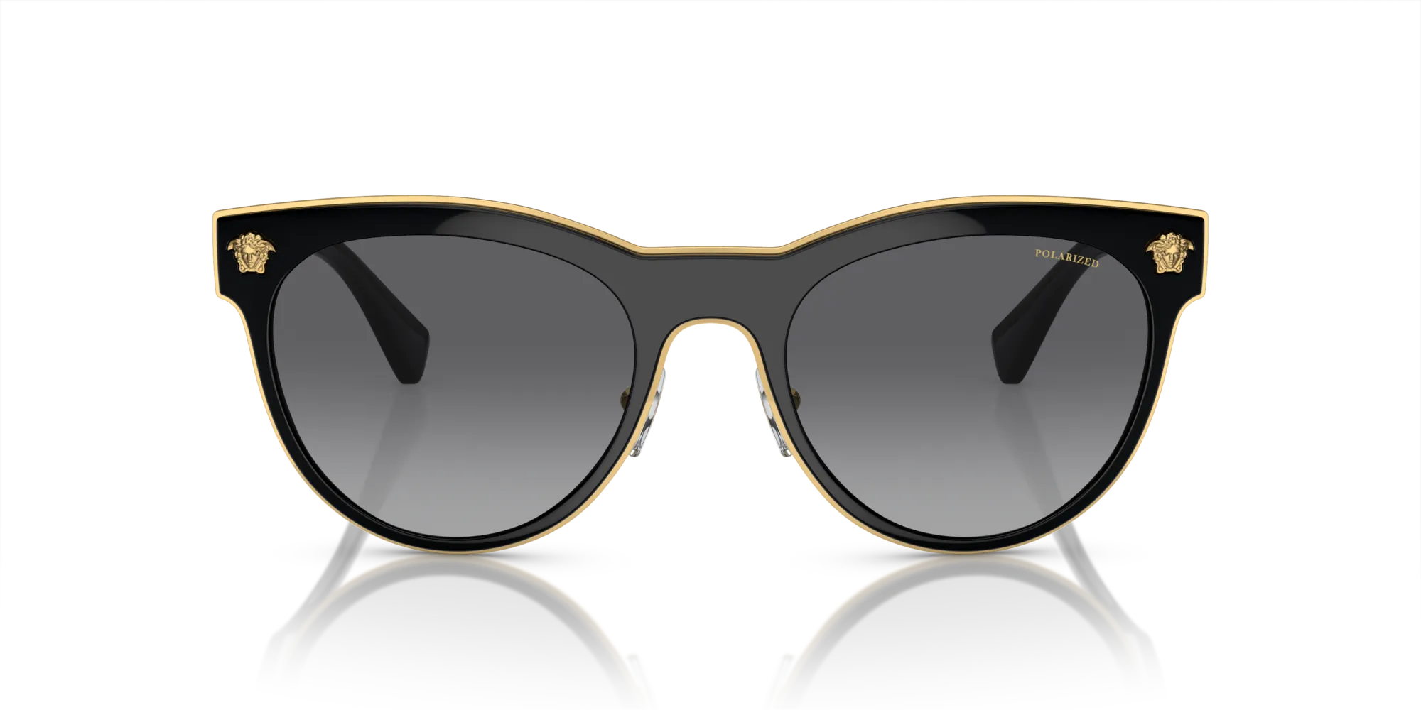 Versace VE2198 1002T3 Occhiali da sole Metallo Nero Grigio Pantos Polarizzata Sfumato - immagine 3