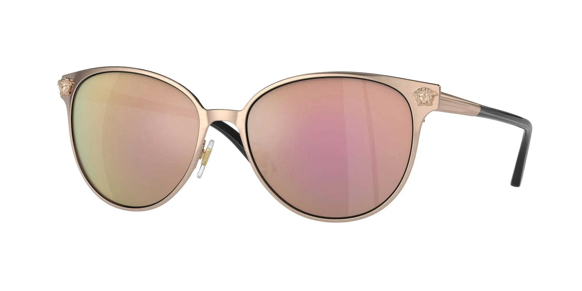 Versace VE2168 14095R Occhiali da sole Metallo Rosa Grigio Pantos Normale - immagine 1