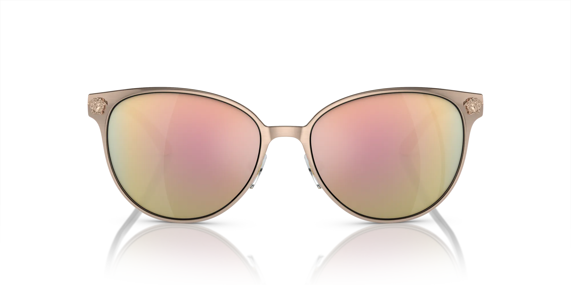 Versace VE2168 14095R Occhiali da sole Metallo Rosa Grigio Pantos Normale - immagine 3