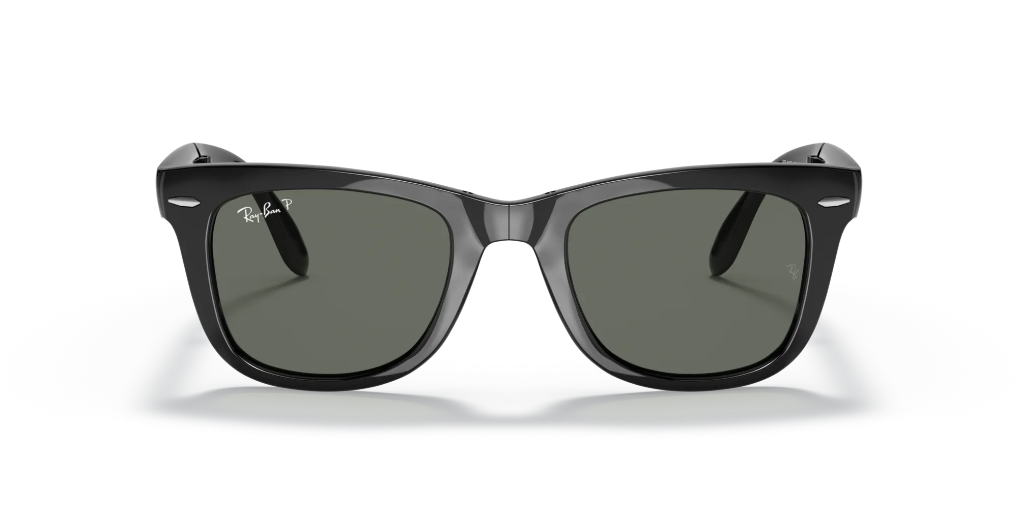Ray - Ban RB4105 FOLDING WAYFARER 601/58 Occhiali da sole Iniettato Nero G15 Squadrata Polarizzata - immagine 3
