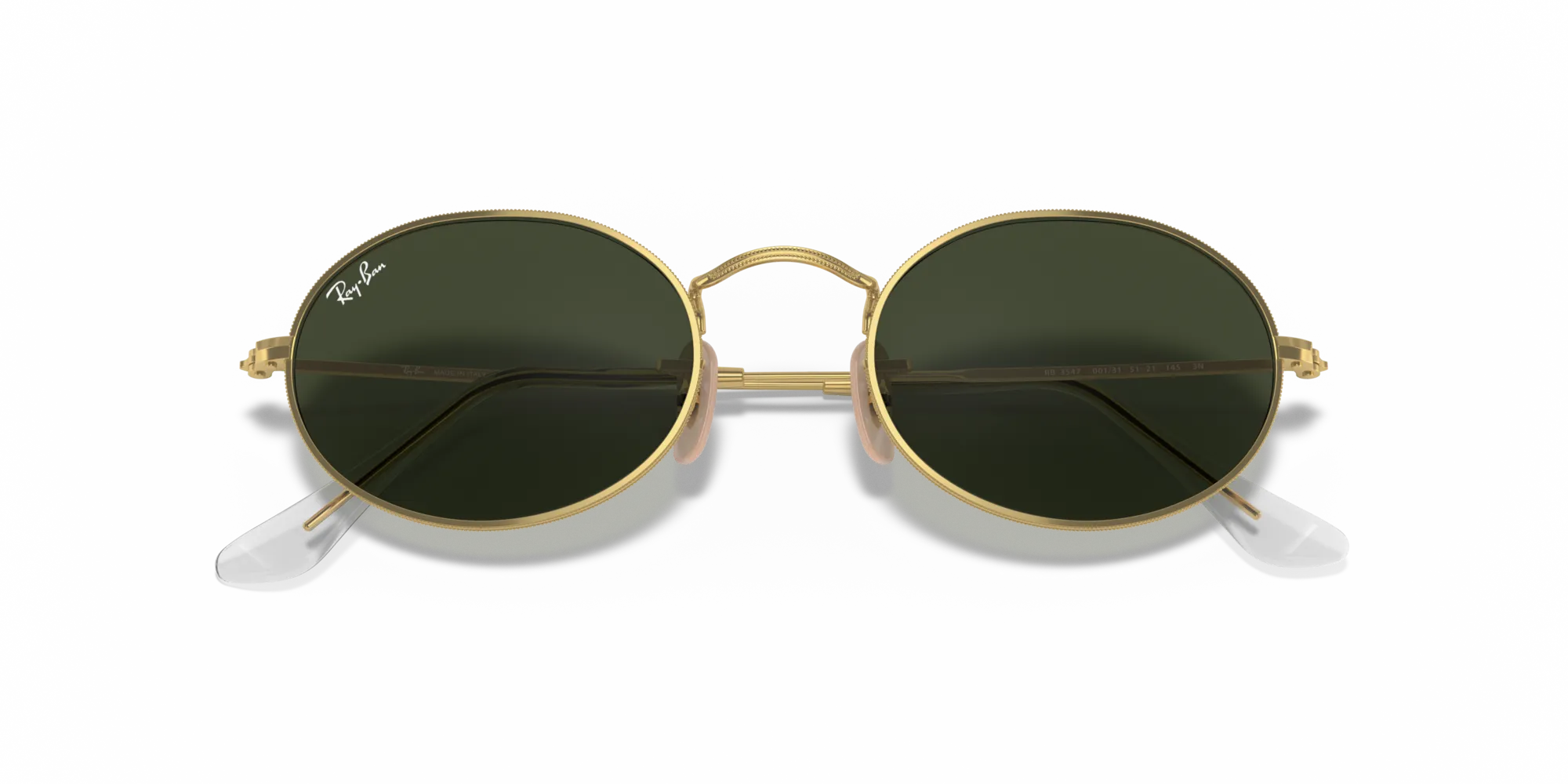 Ray - Ban RB3547 OVAL 001/31 Occhiali da sole Metallo Oro G15 Rotonda Normale - immagine 2