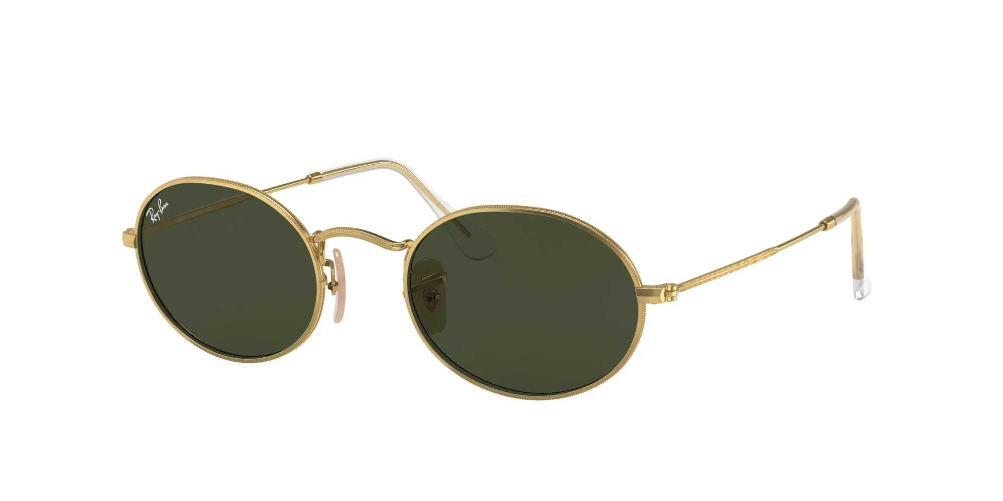 Ray - Ban RB3547 OVAL 001/31 Occhiali da sole Metallo Oro G15 Rotonda Normale - immagine 1