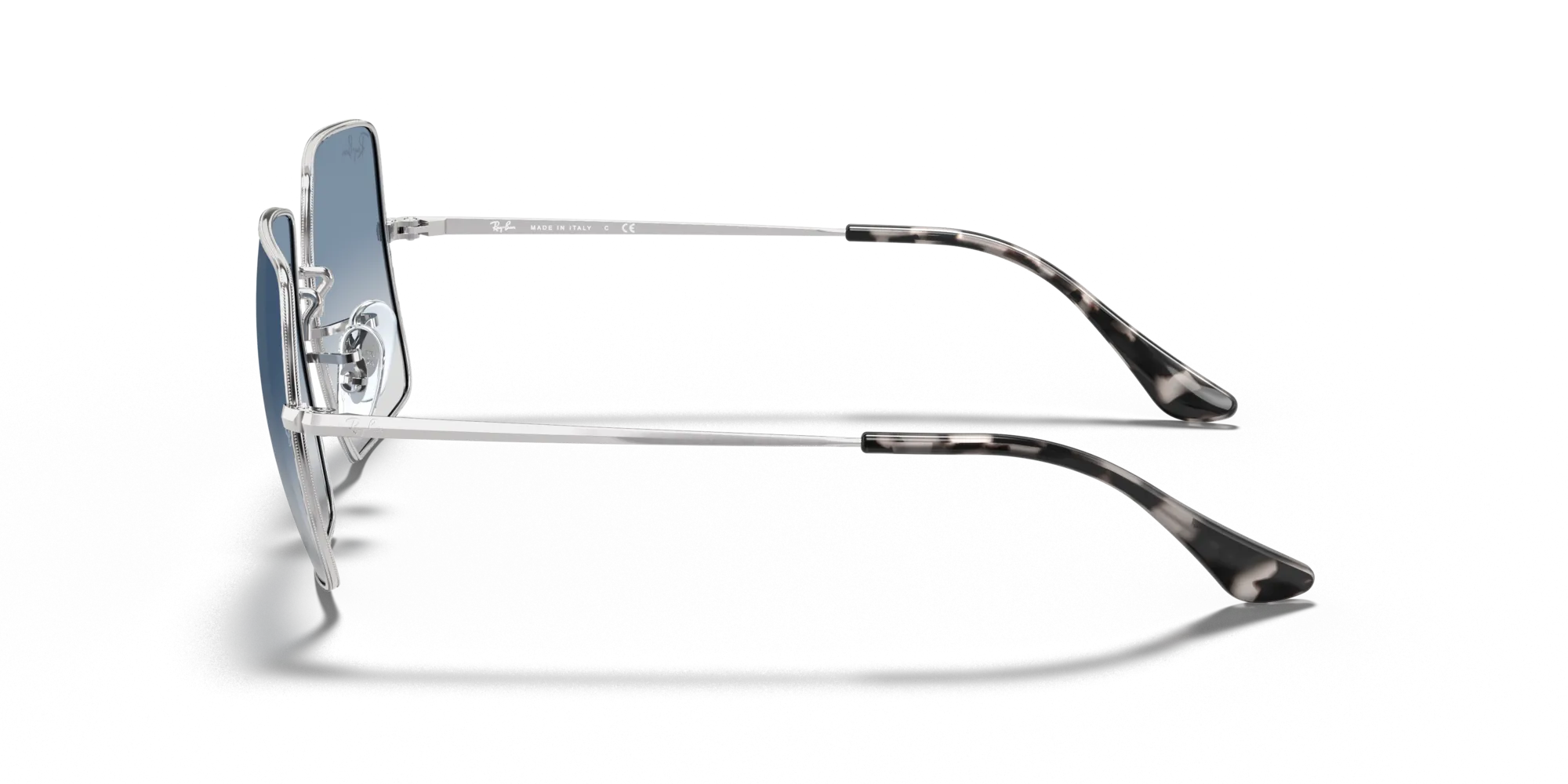 Ray - Ban RB1971 SQUARE 91493F Occhiali da sole Metallo Argento Blu Squadrata Normale Sfumato - immagine 4