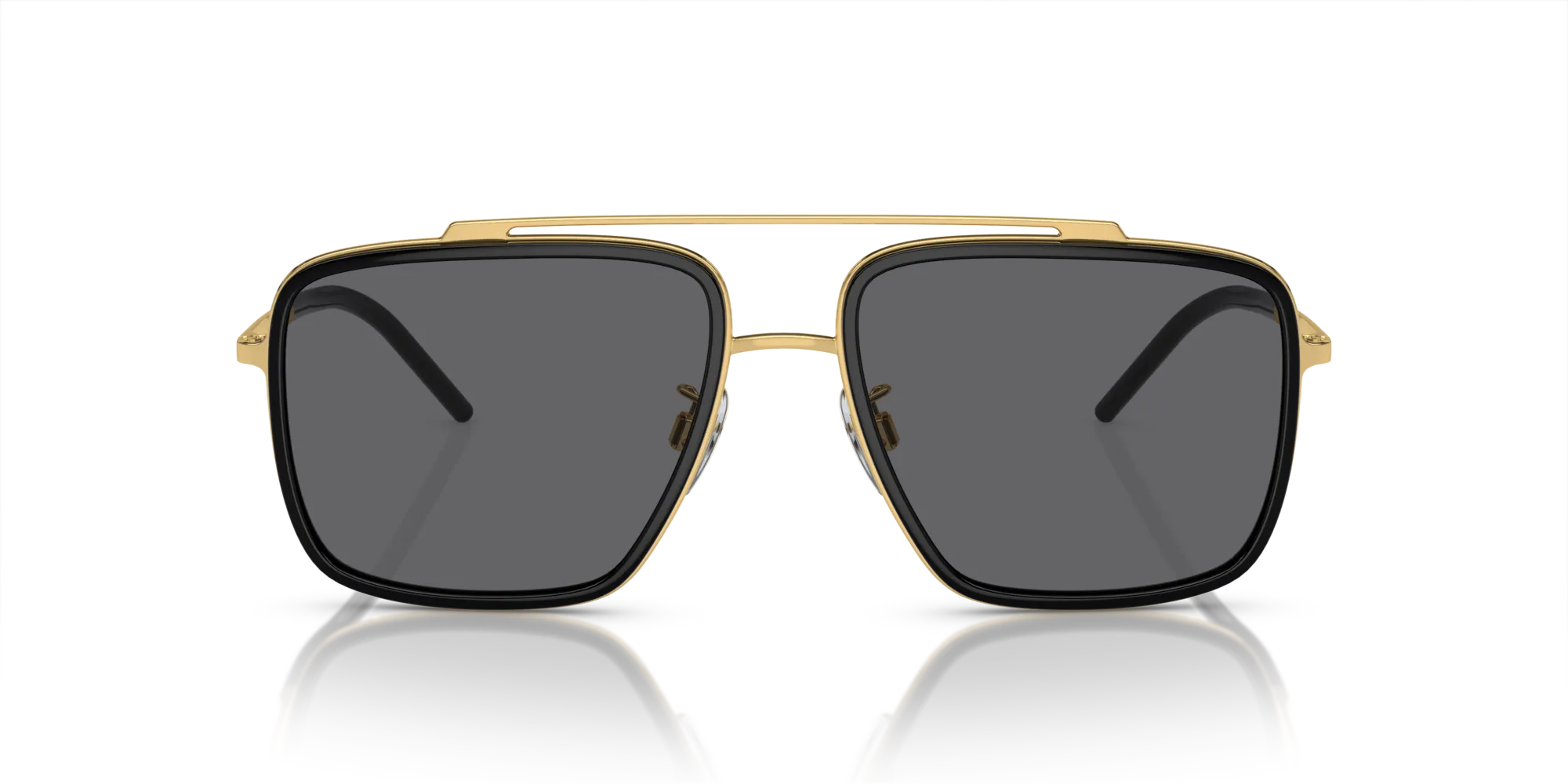 Dolce & Gabbana DG2220 02/81 Occhiali da sole Metallo Nero Grigio Squadrata Polarizzata - immagine 3