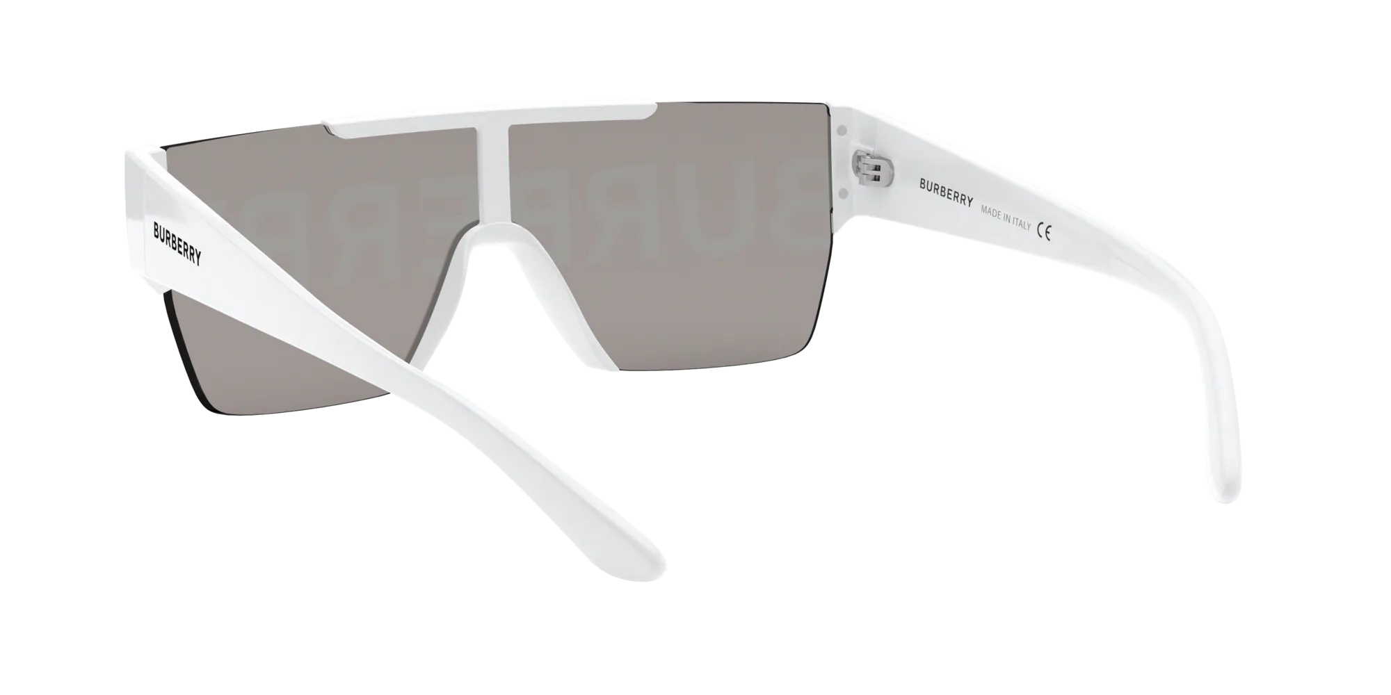 Burberry BE4291 3007/H Occhiali da sole Nylon Bianco Grigio Squadrata Normale Decorazione - immagine 4