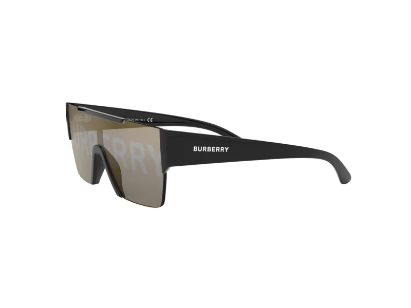 Burberry BE4291 3001/G Occhiali da sole Nylon Nero Grigio Squadrata Normale Decorazione - immagine 3